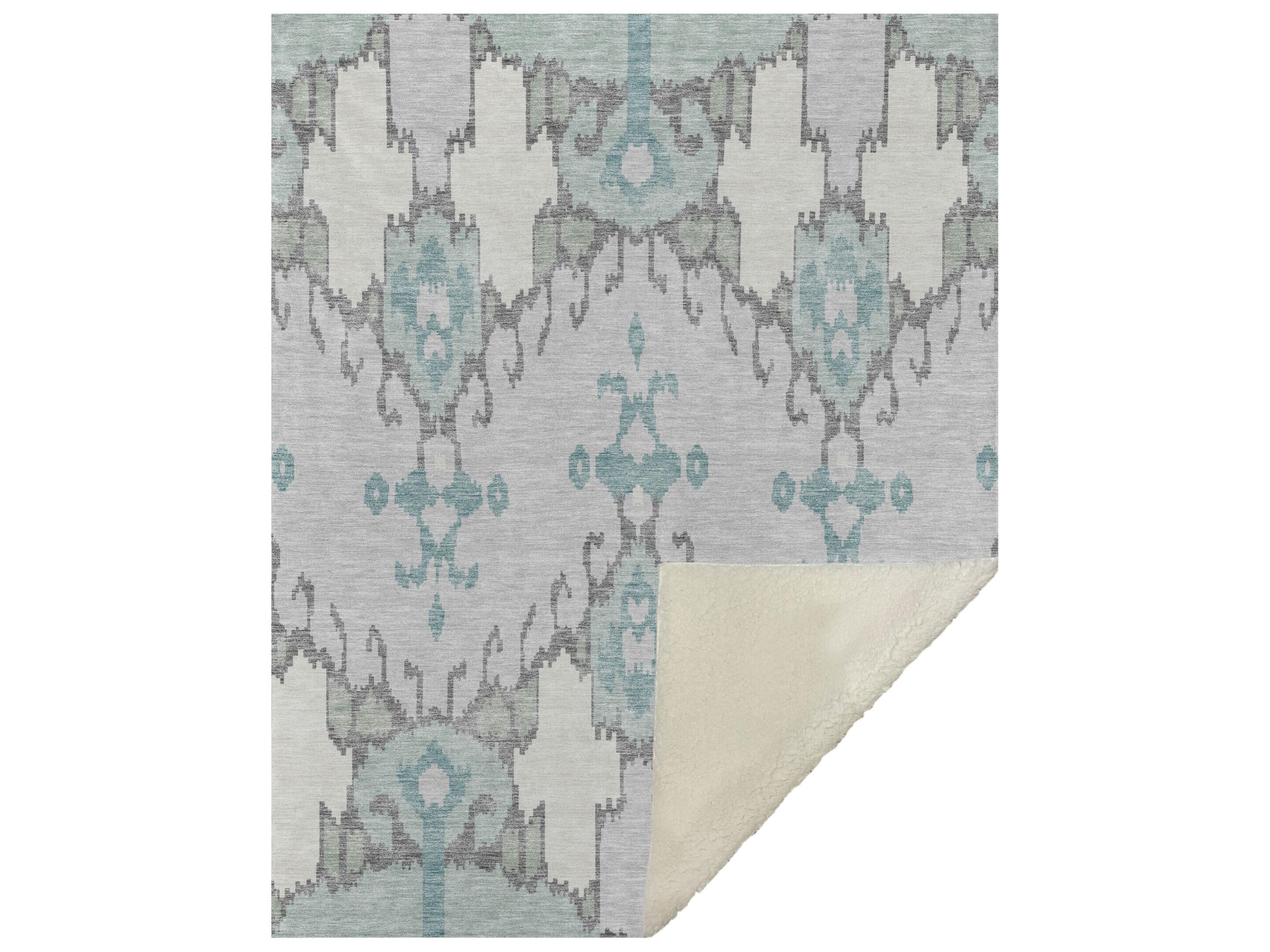 Dalyn Sherpa Green Polyester Throw