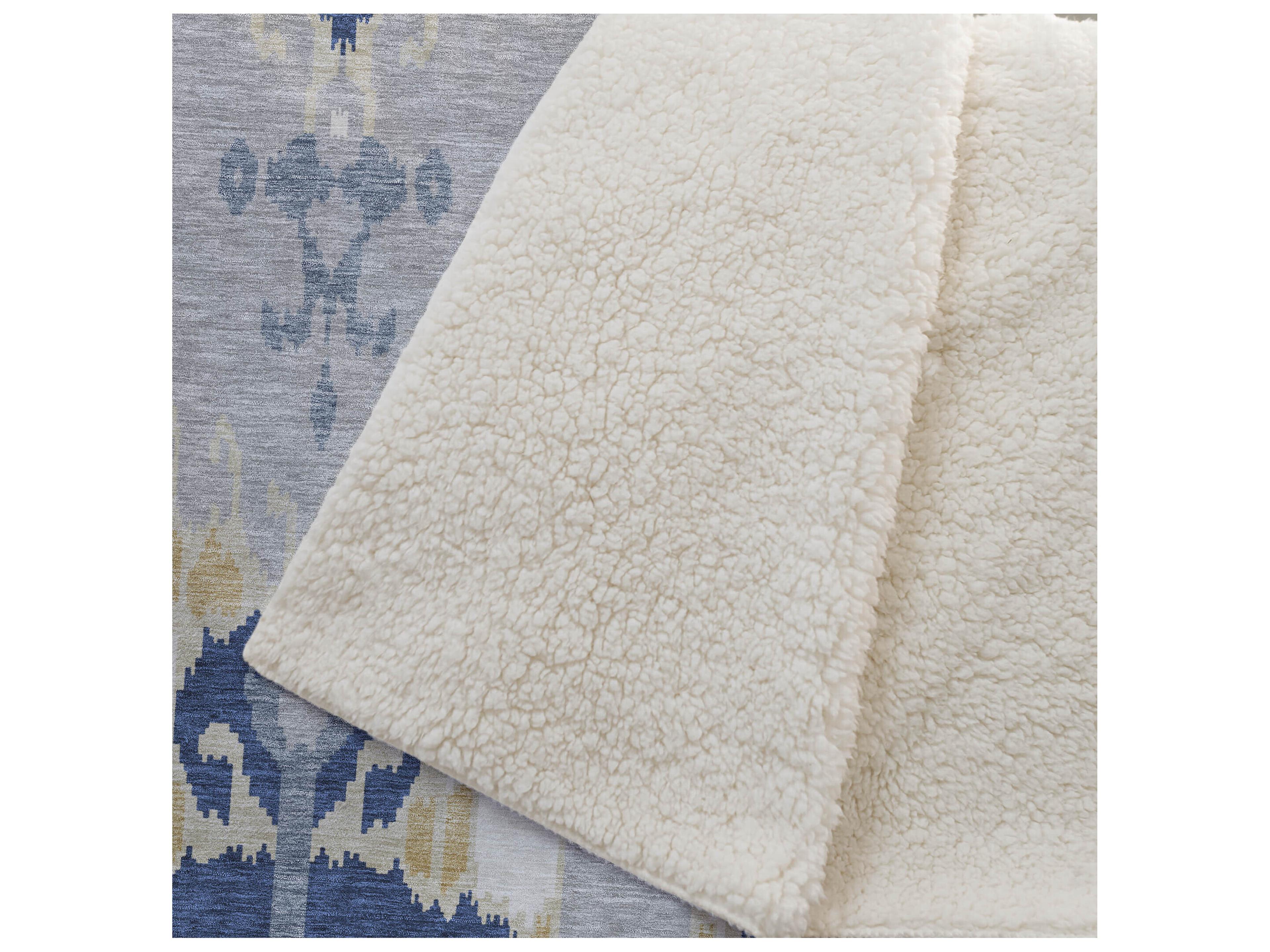 Dalyn Sherpa Blue Polyester Throw