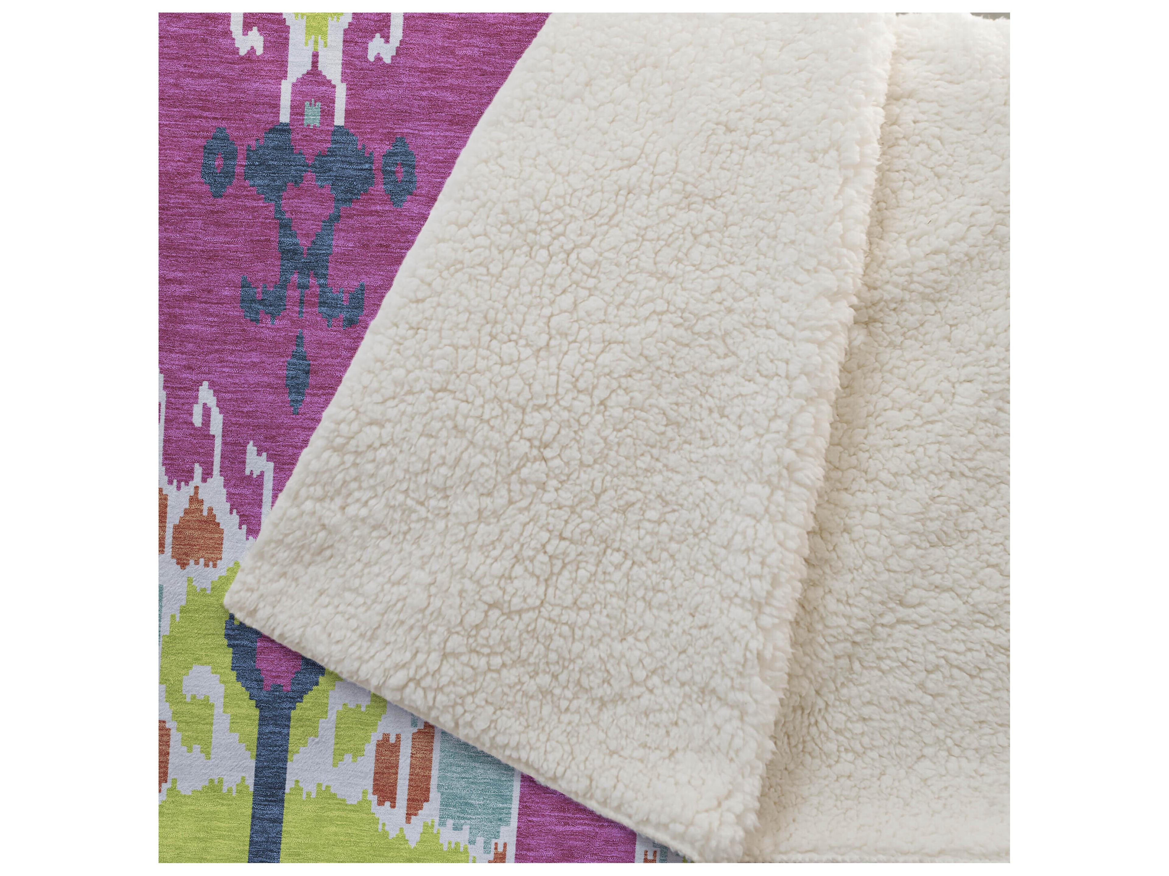 Dalyn Sherpa Pink Polyester Throw