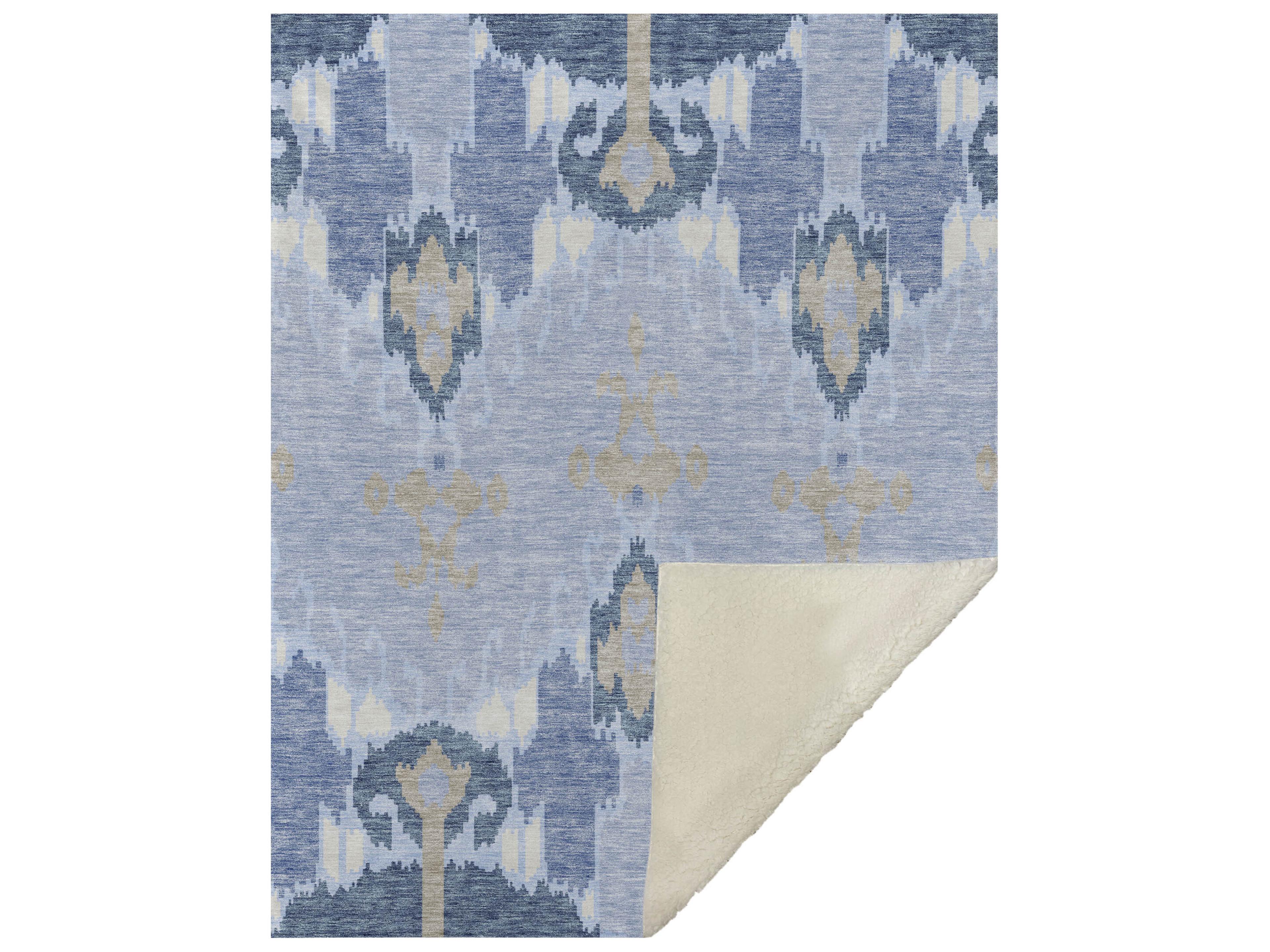 Dalyn Sherpa Blue Polyester Throw