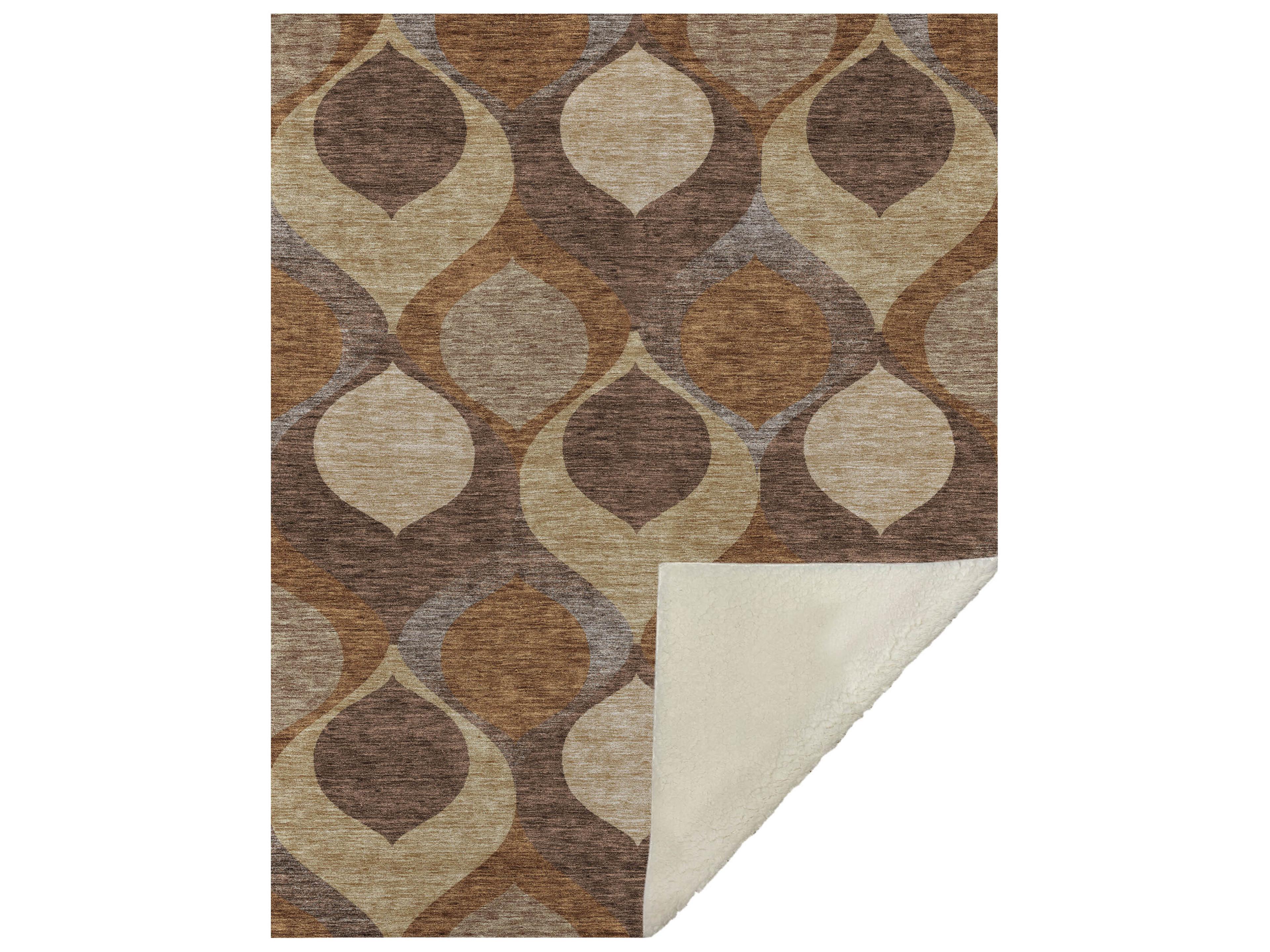 Sherpa Orange Polyester Throw