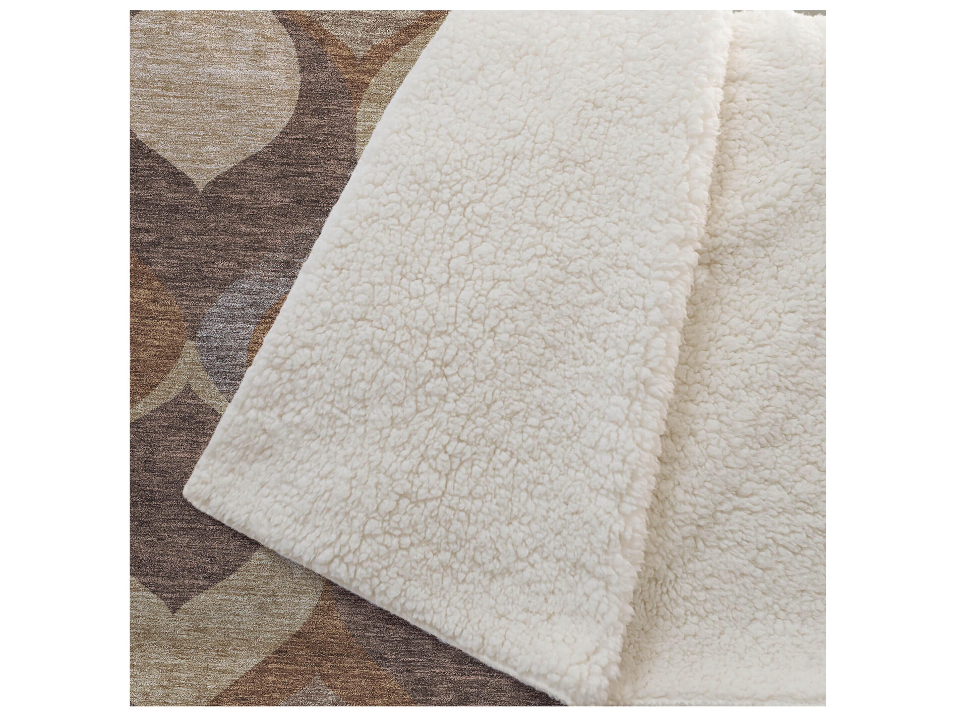 Dalyn Sherpa Orange Polyester Throw