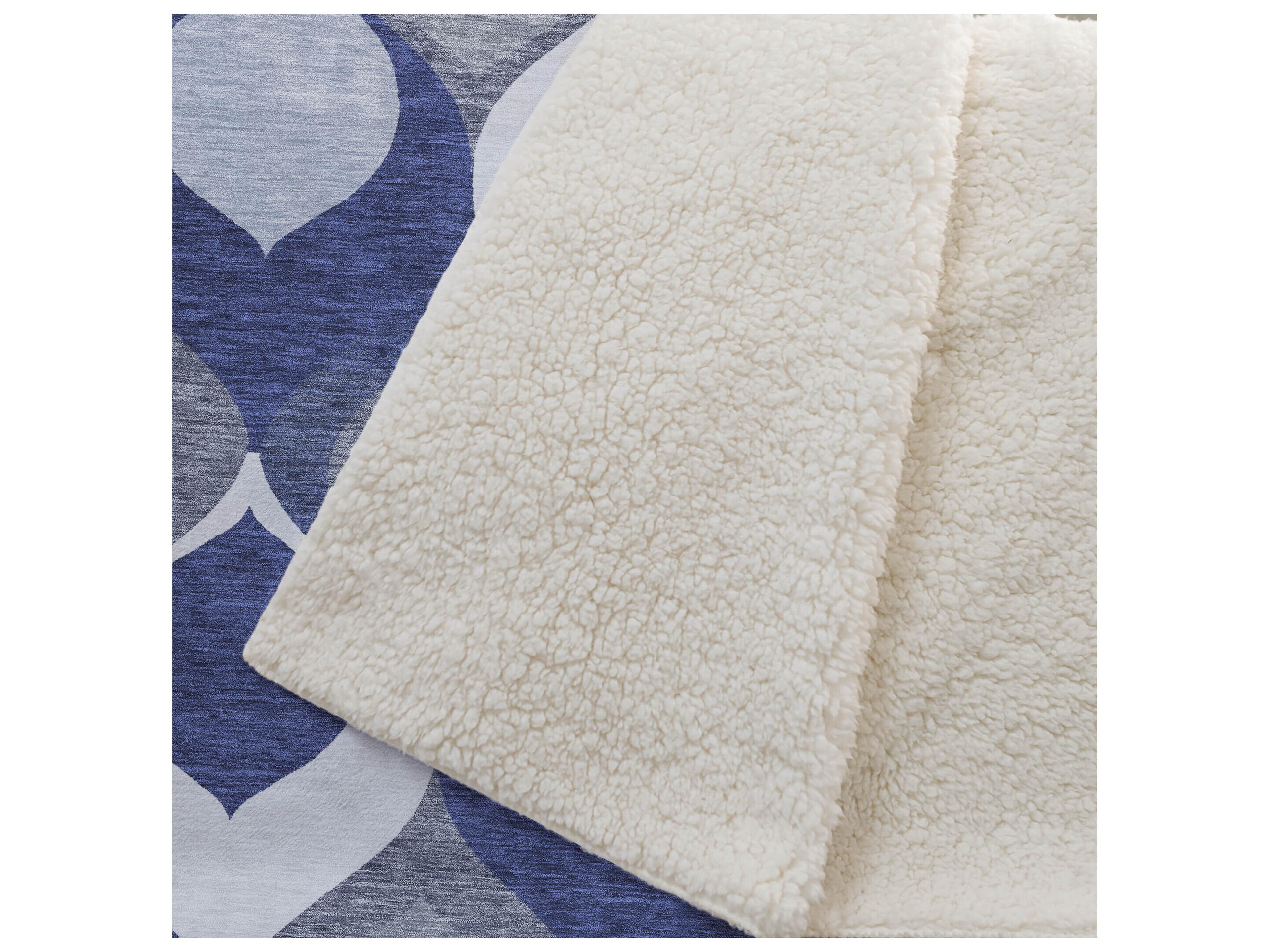 Dalyn Sherpa Blue Polyester Throw