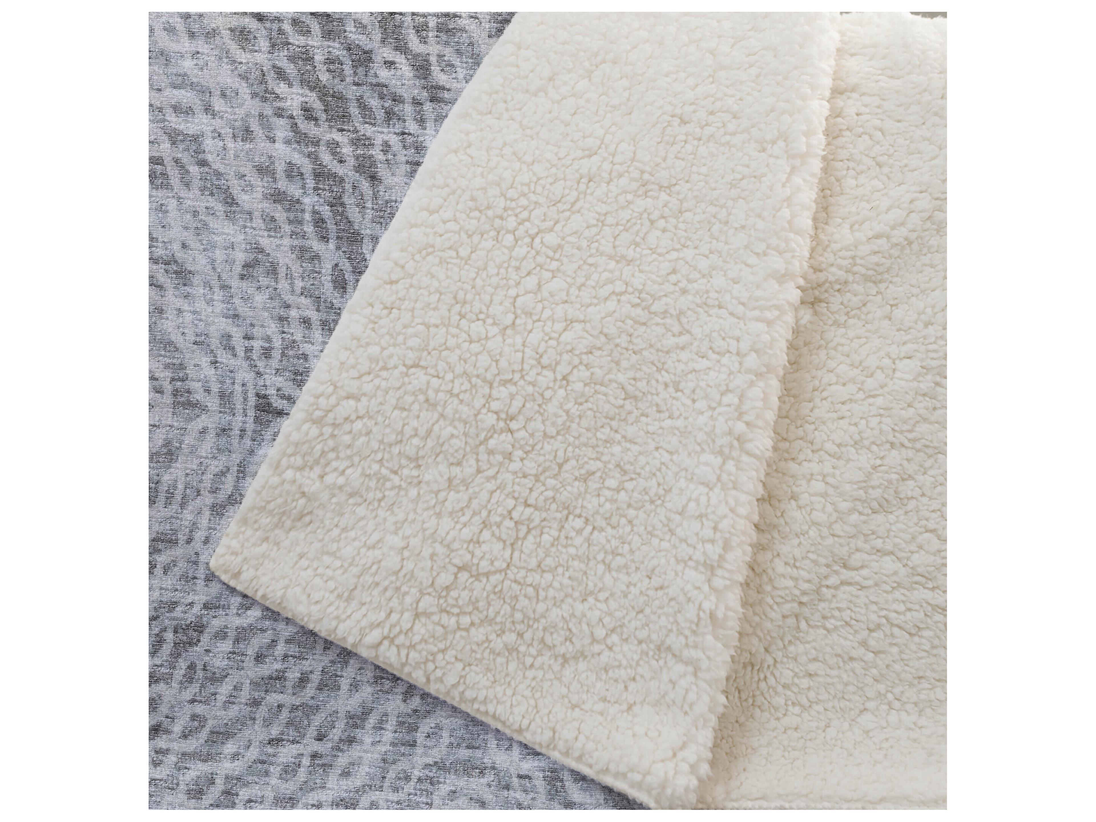 Dalyn Sherpa Gray Polyester Throw