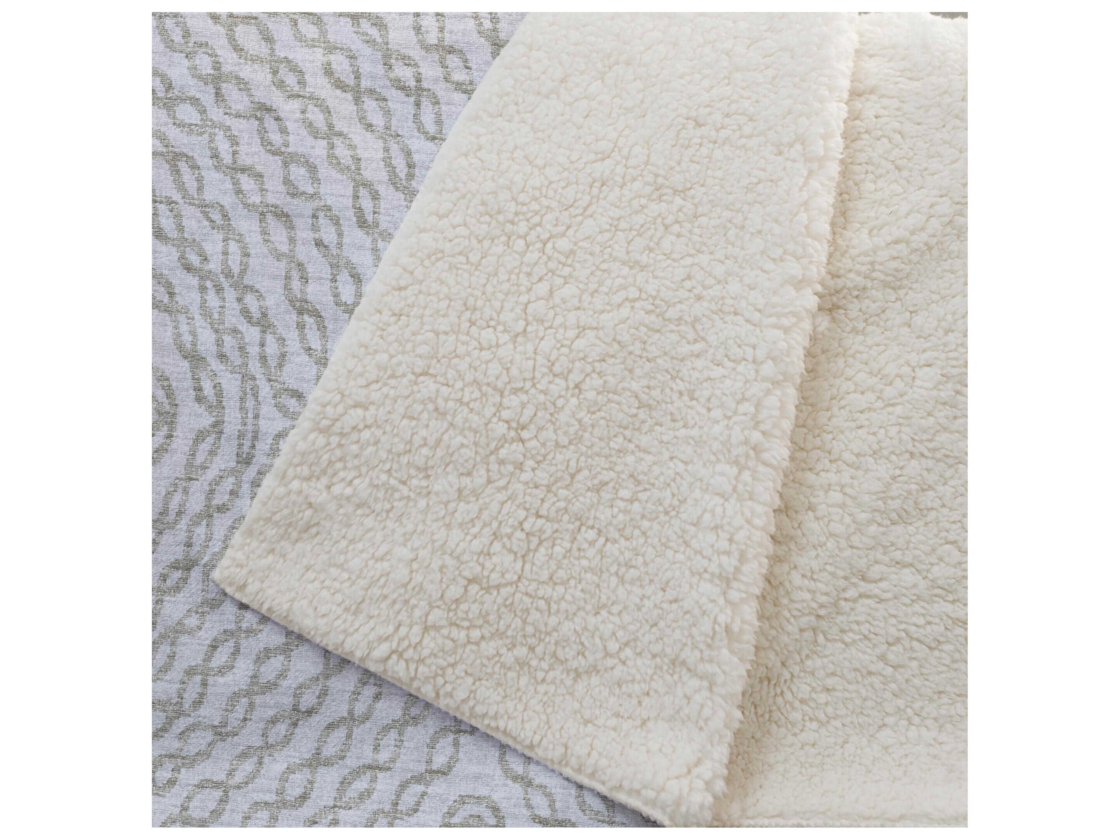 Dalyn Sherpa Neutral Polyester Throw