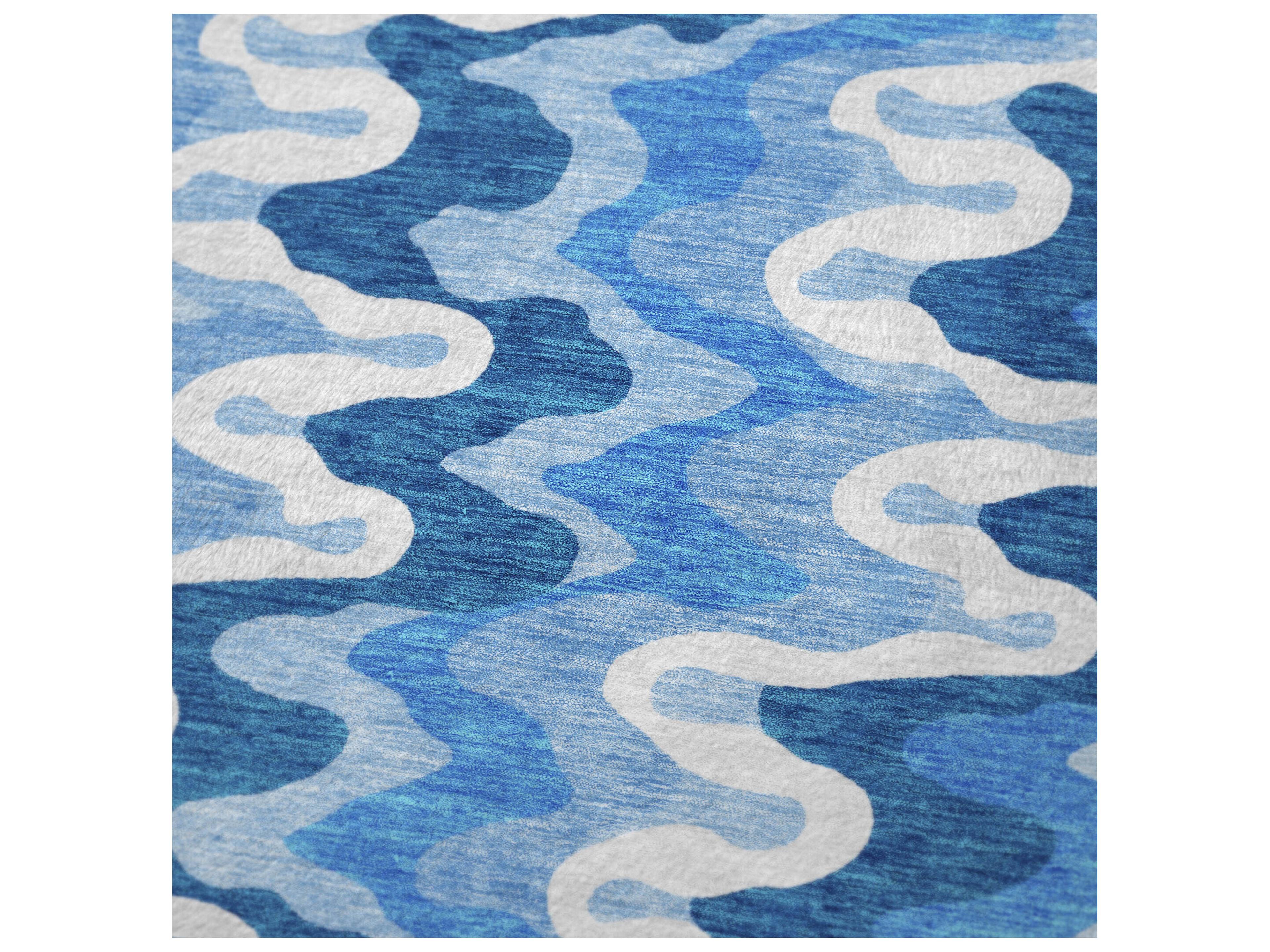 Dalyn Sherpa Blue Polyester Throw