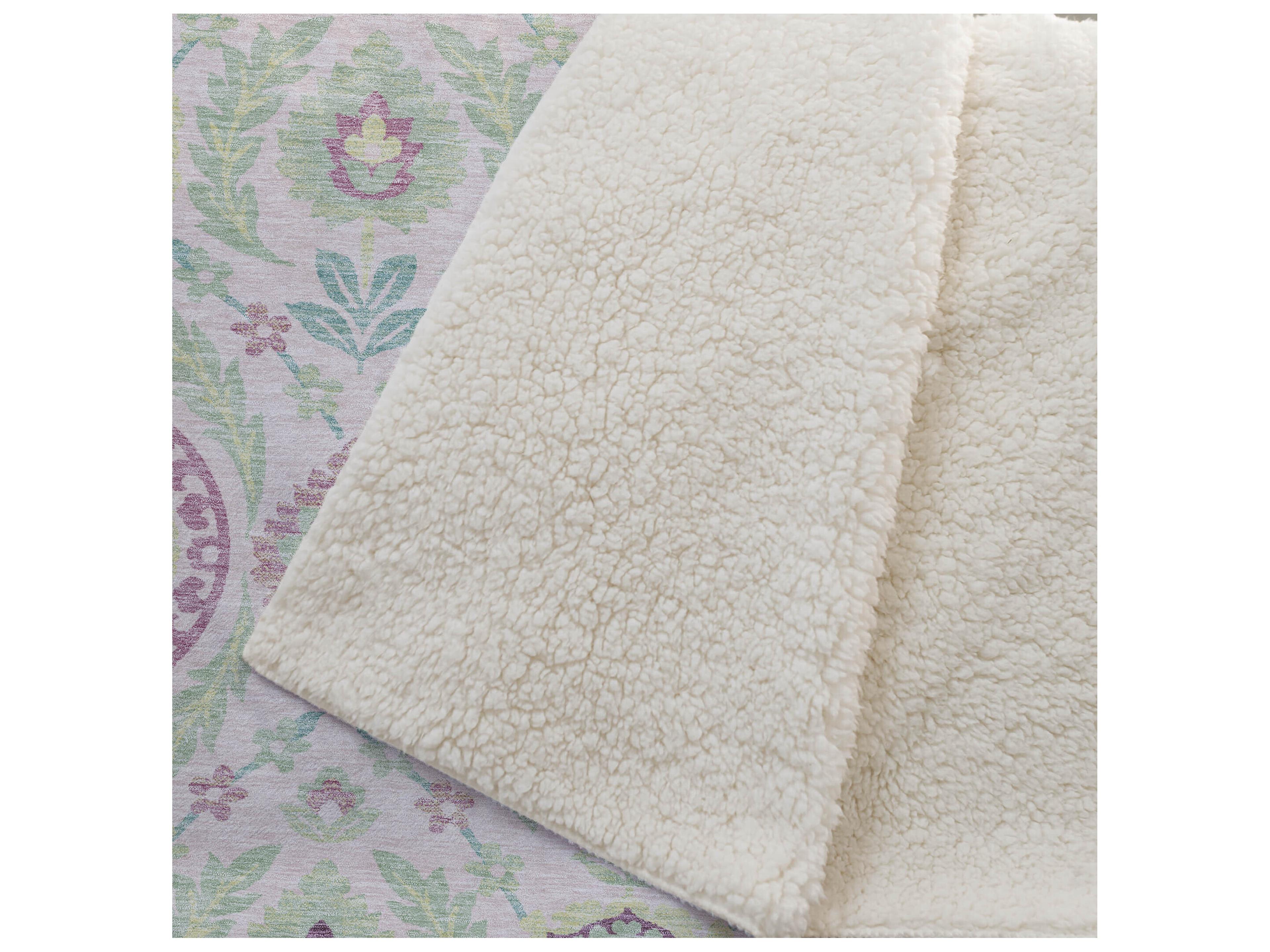 Dalyn Sherpa Pink Polyester Throw