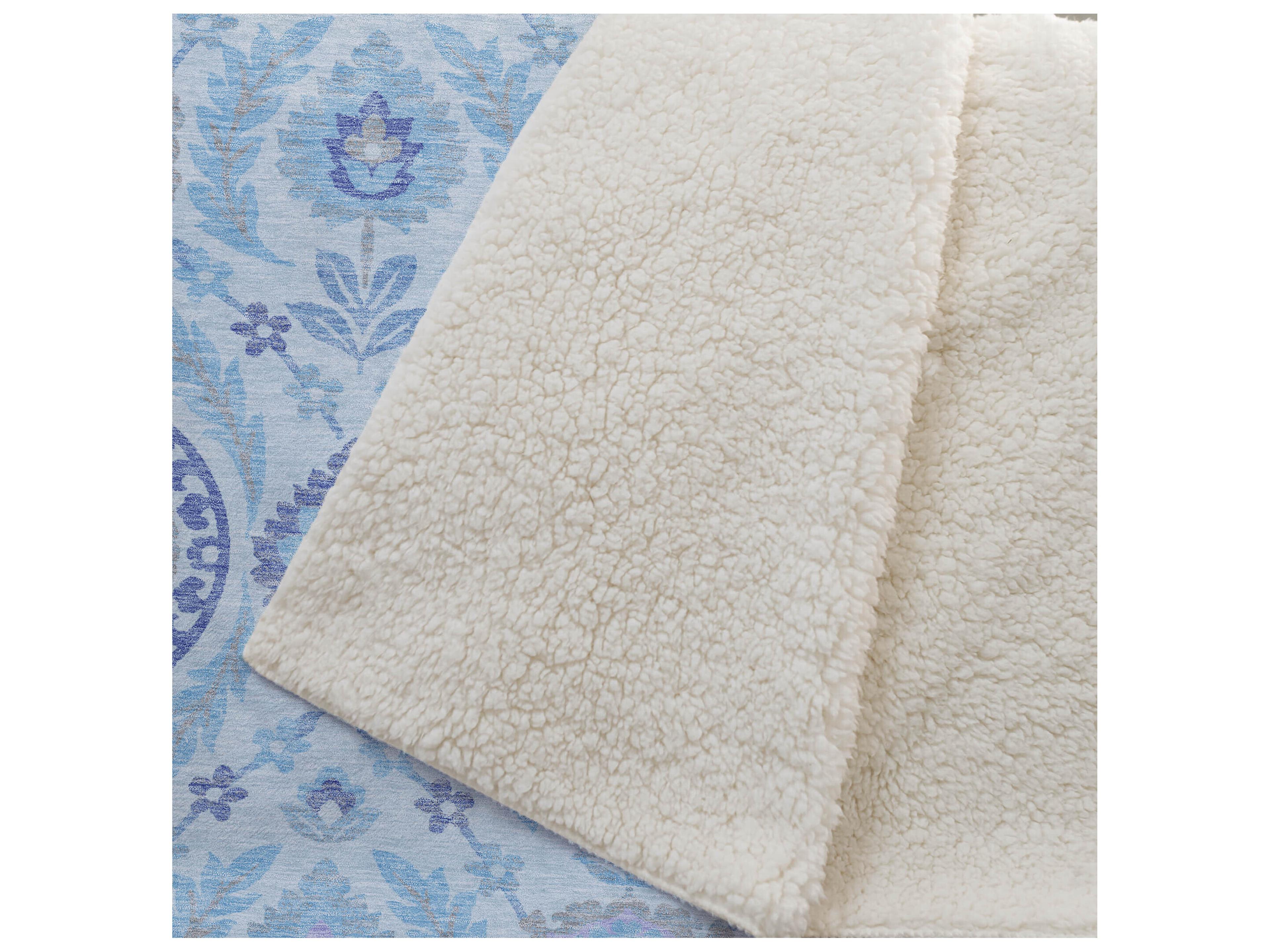 Dalyn Sherpa Blue Polyester Throw