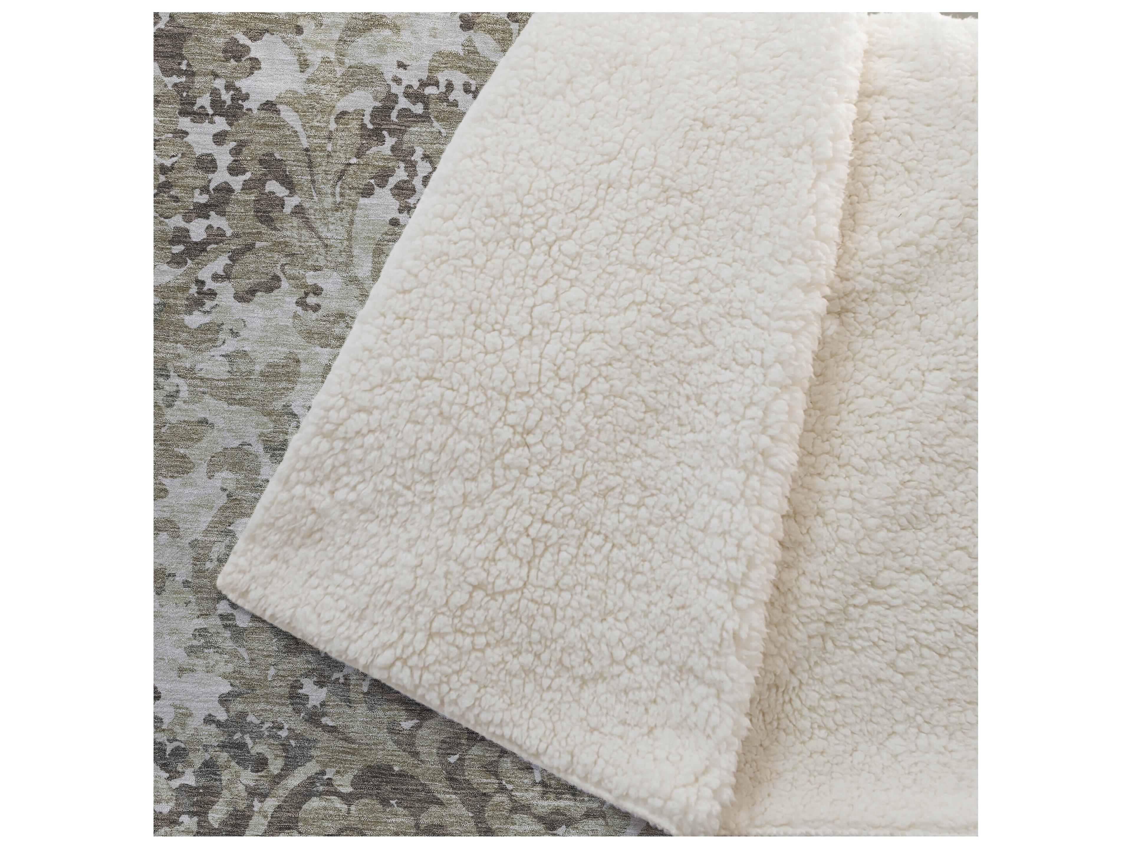 Dalyn Sherpa Brown Polyester Throw