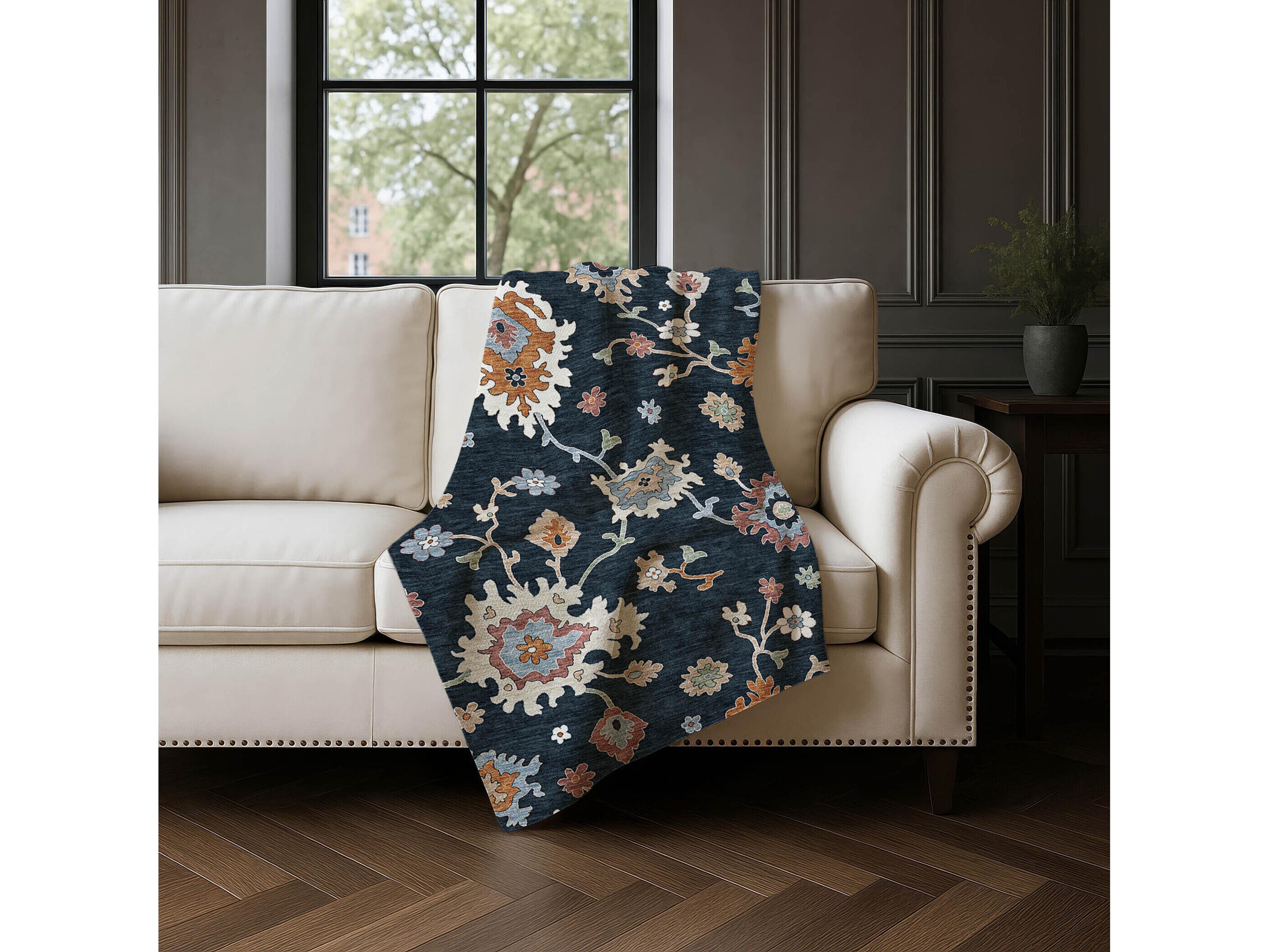 Dalyn Sherpa Black Polyester Throw