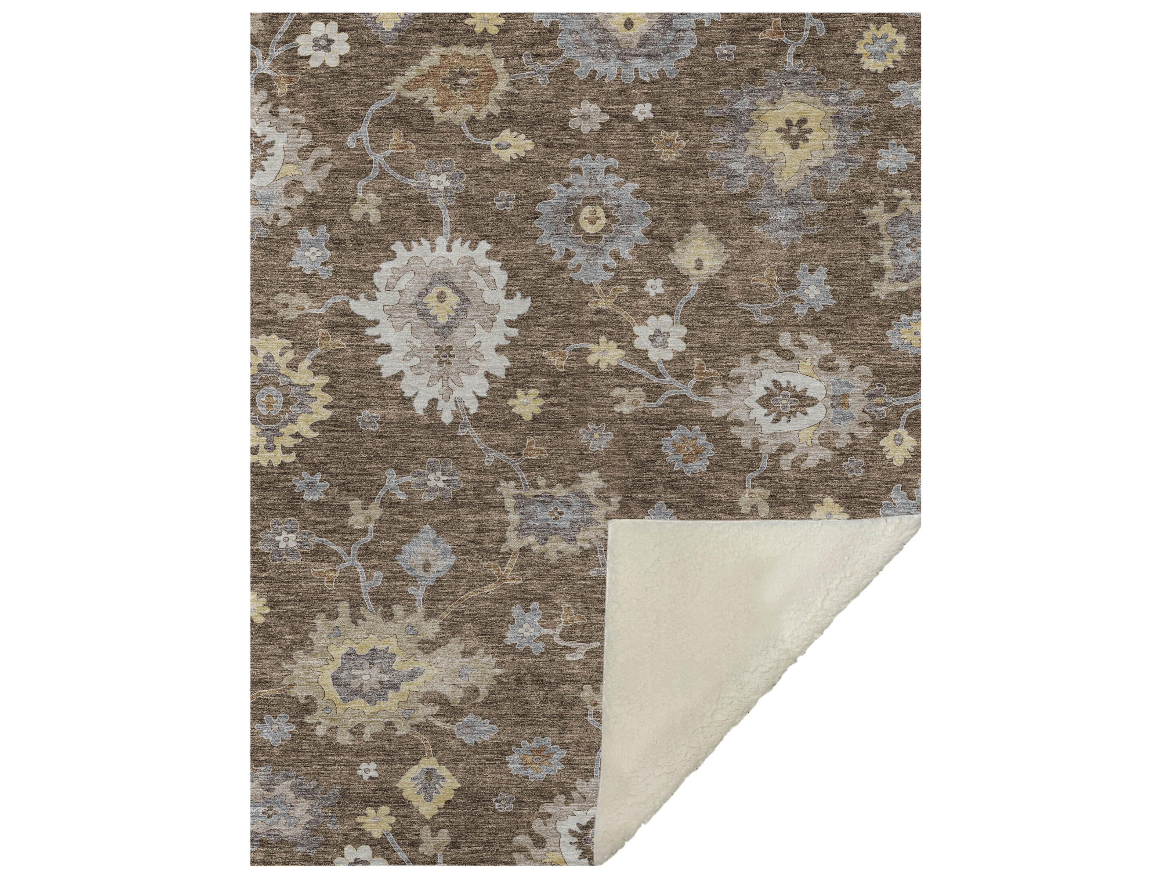 Sherpa Brown Polyester Throw