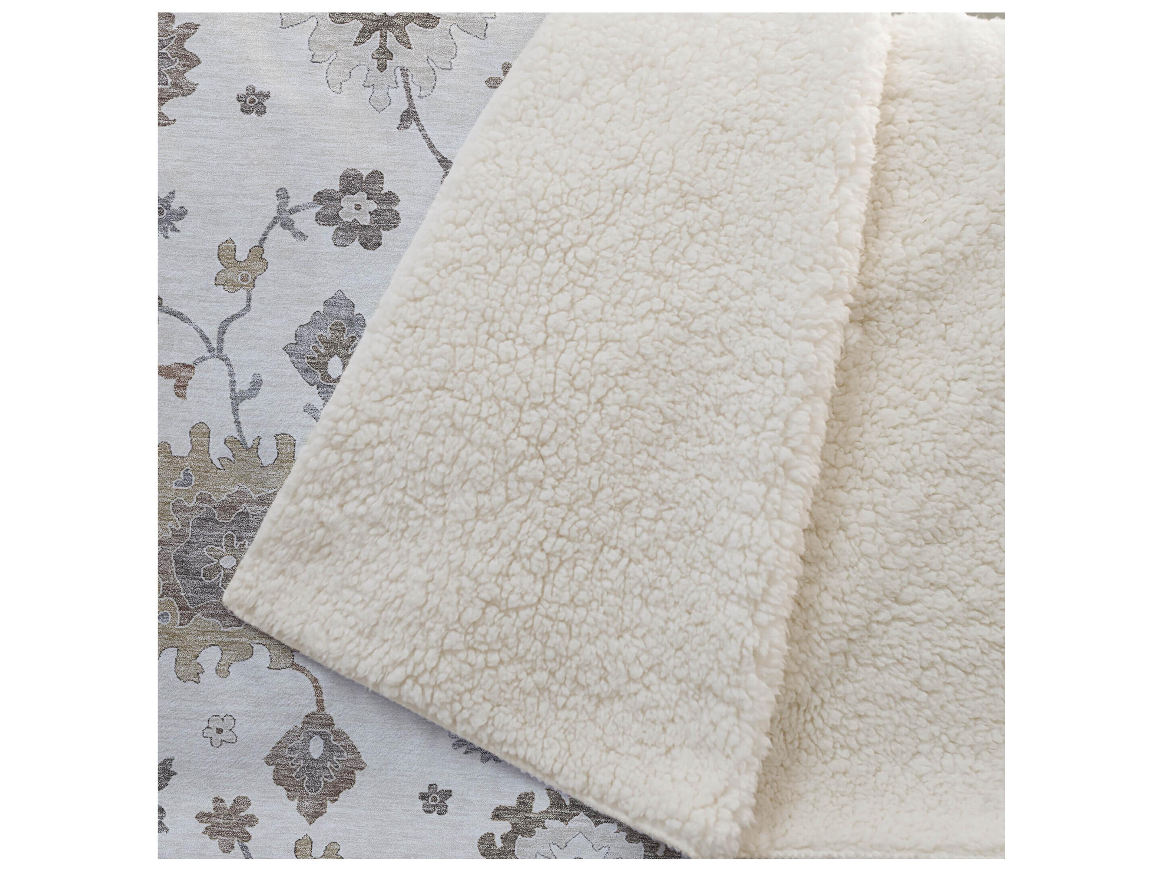 Dalyn Sherpa Ivory Polyester Throw