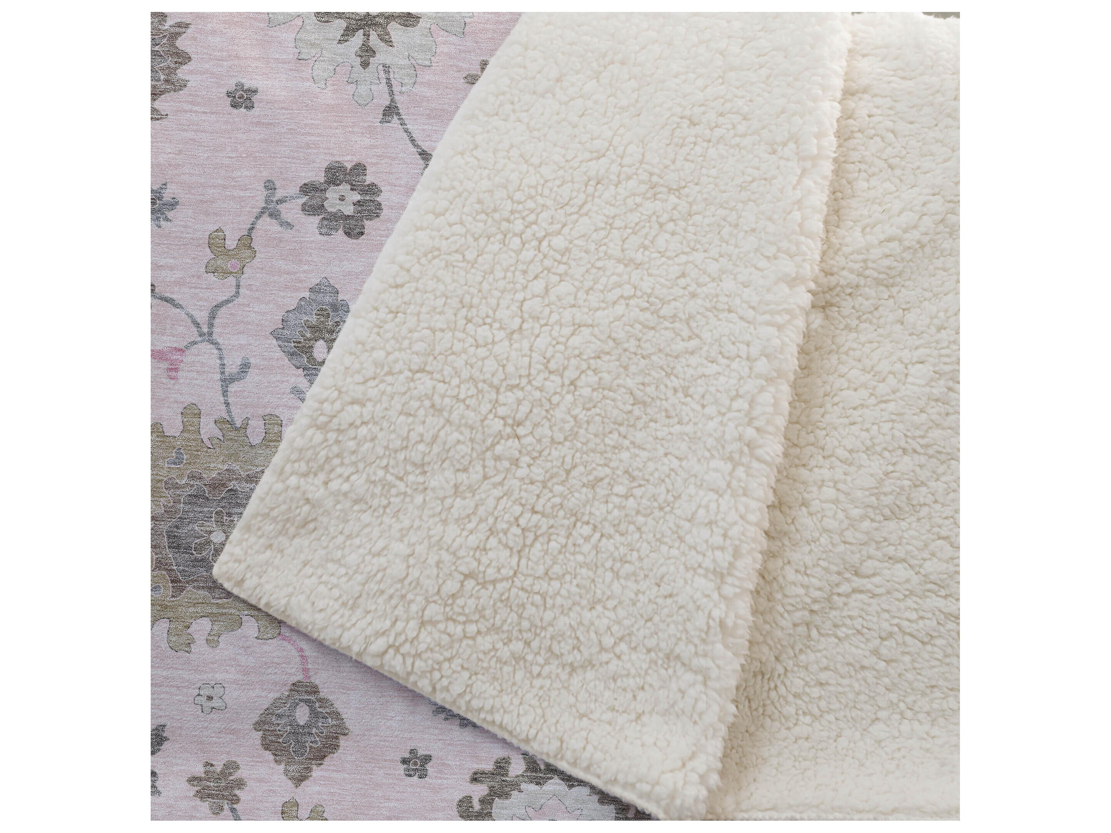 Dalyn Sherpa Pink Polyester Throw