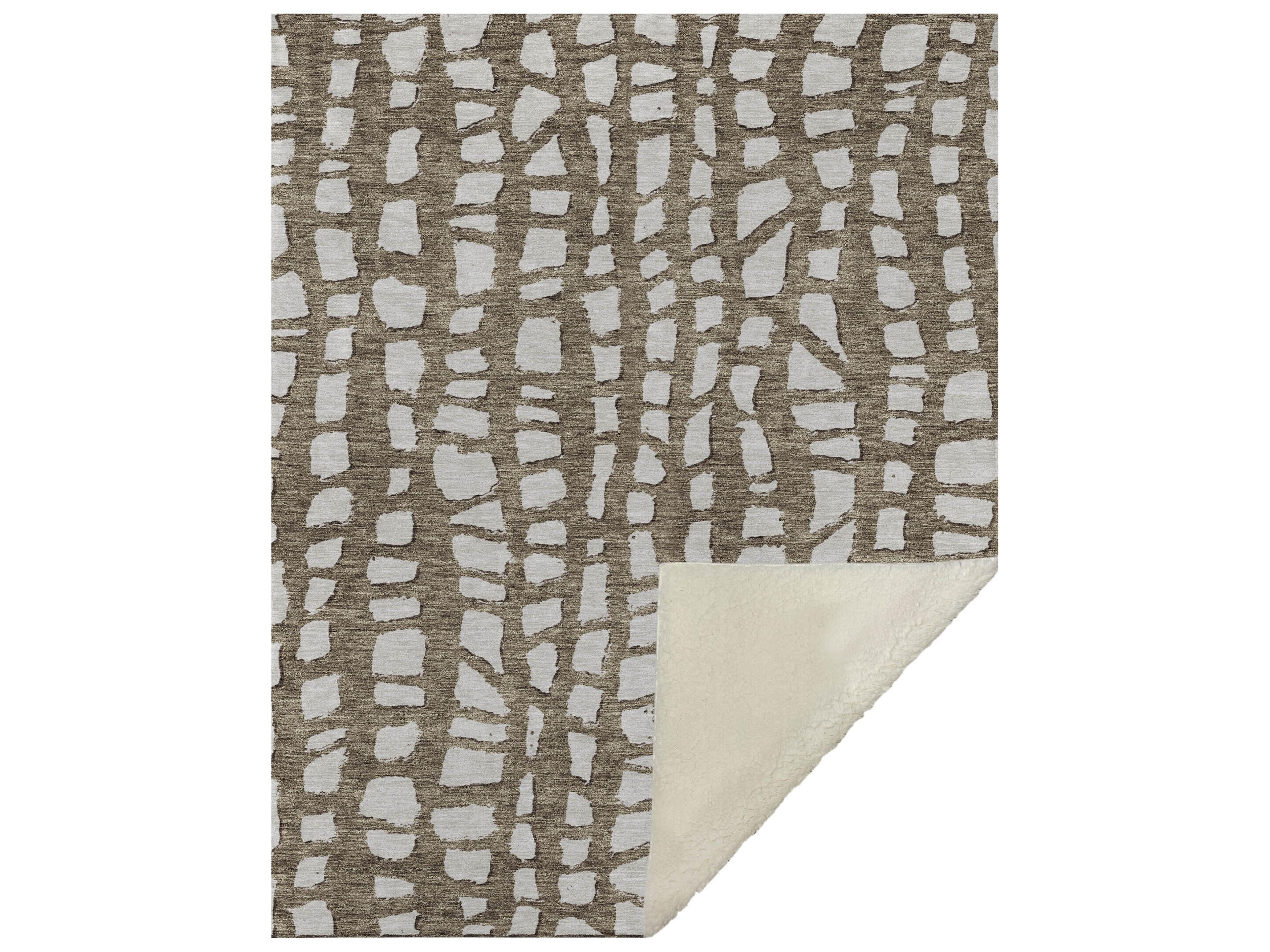 Sherpa Brown Polyester Throw