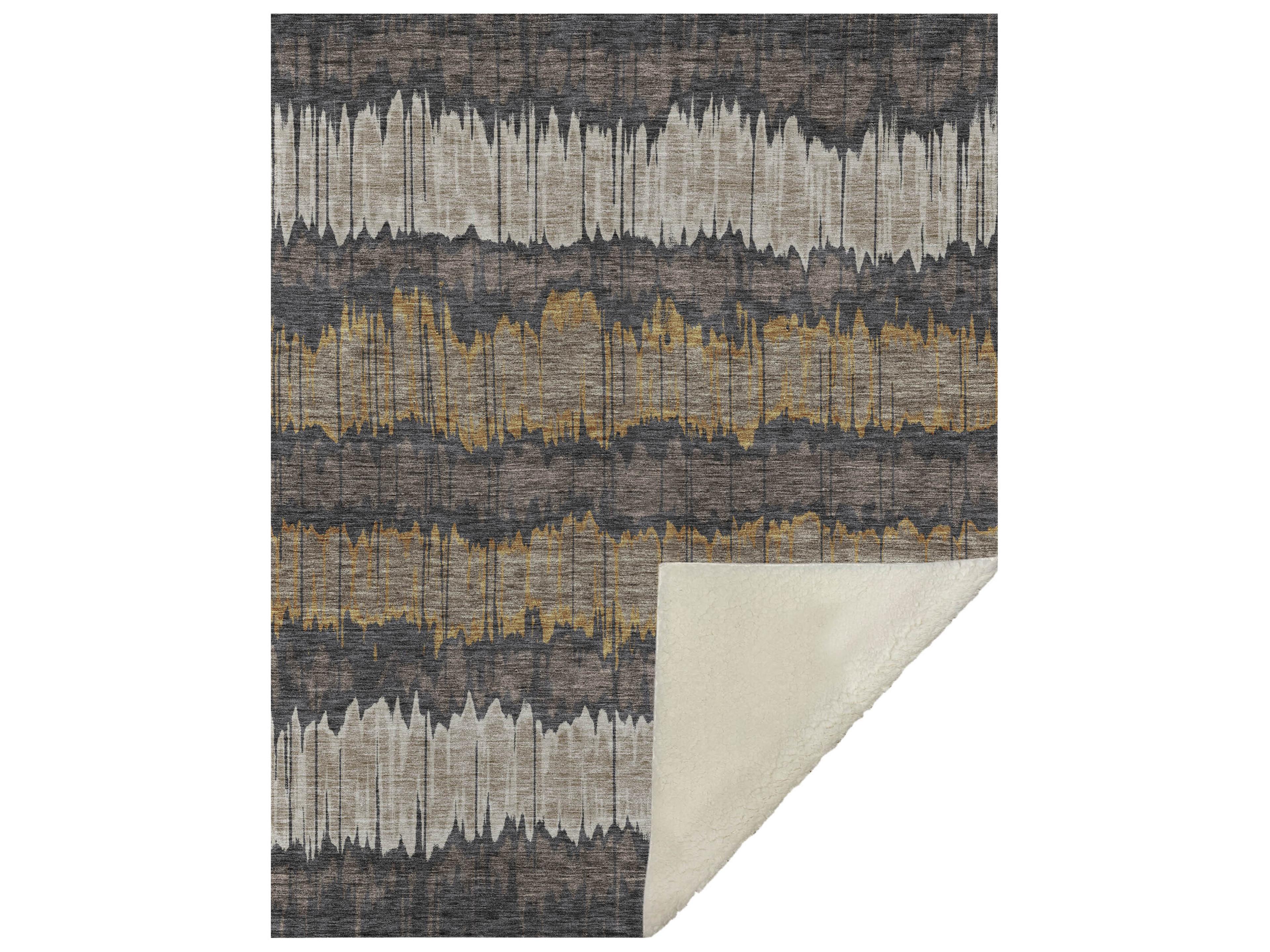 Dalyn Sherpa Brown Polyester Throw