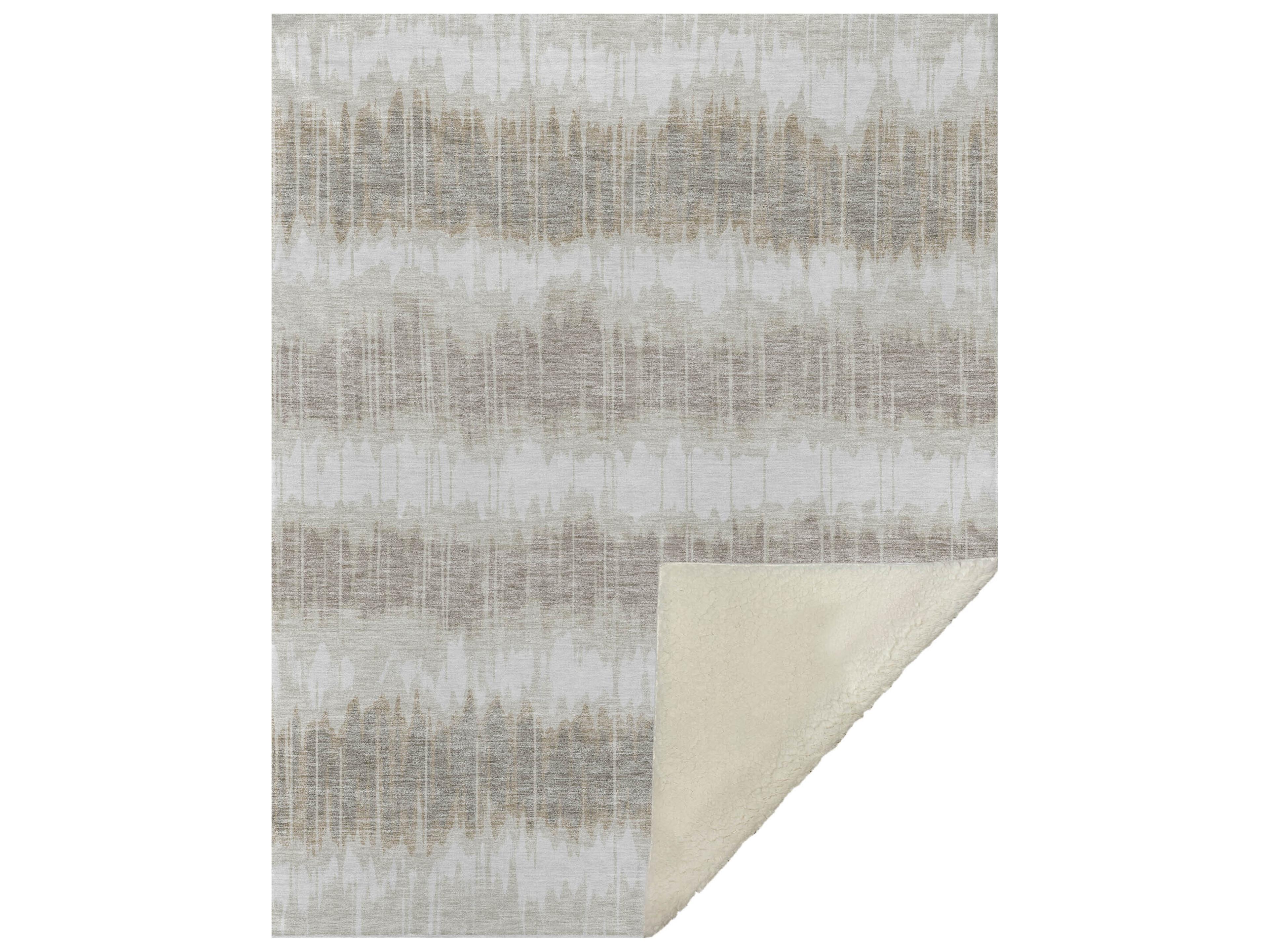 Sherpa Ivory Polyester Throw