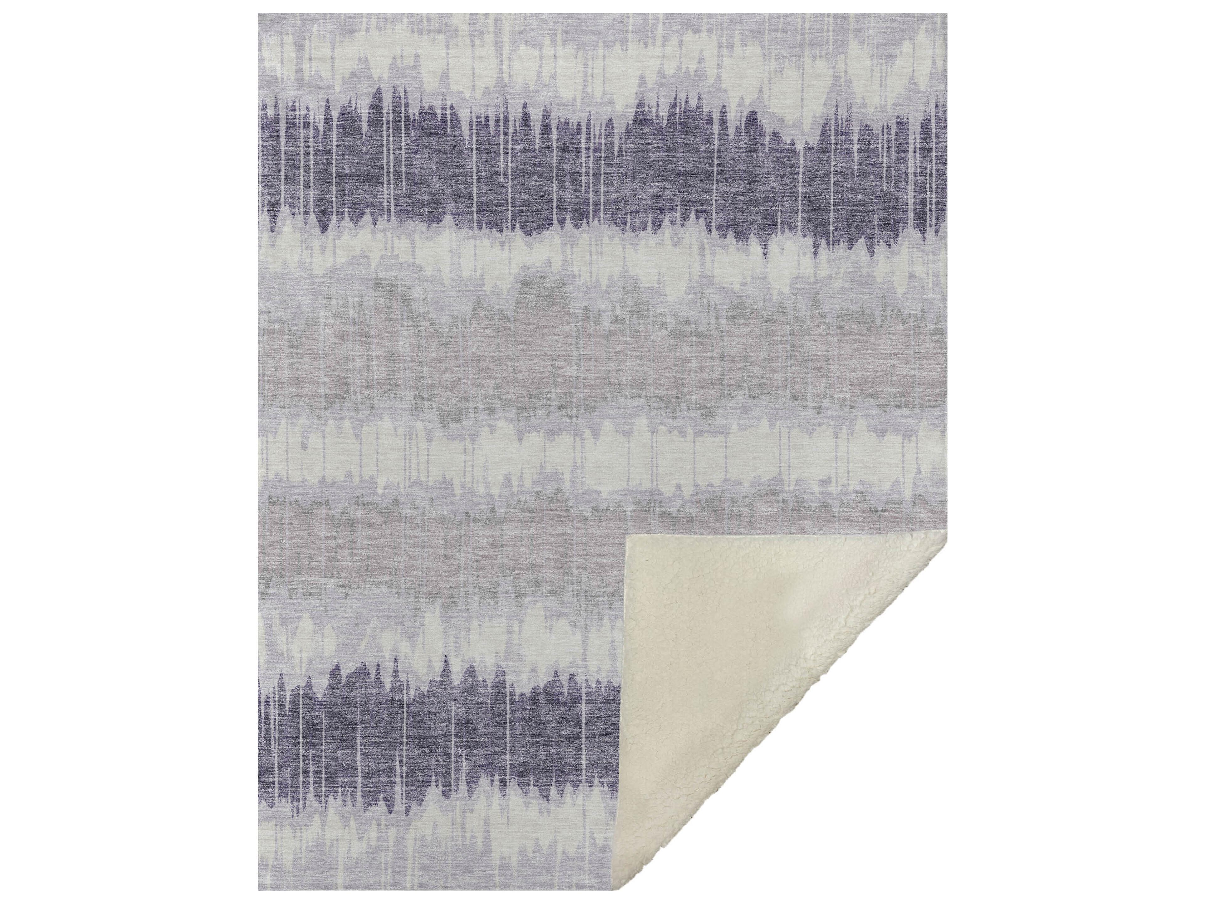 Sherpa Purple Polyester Throw