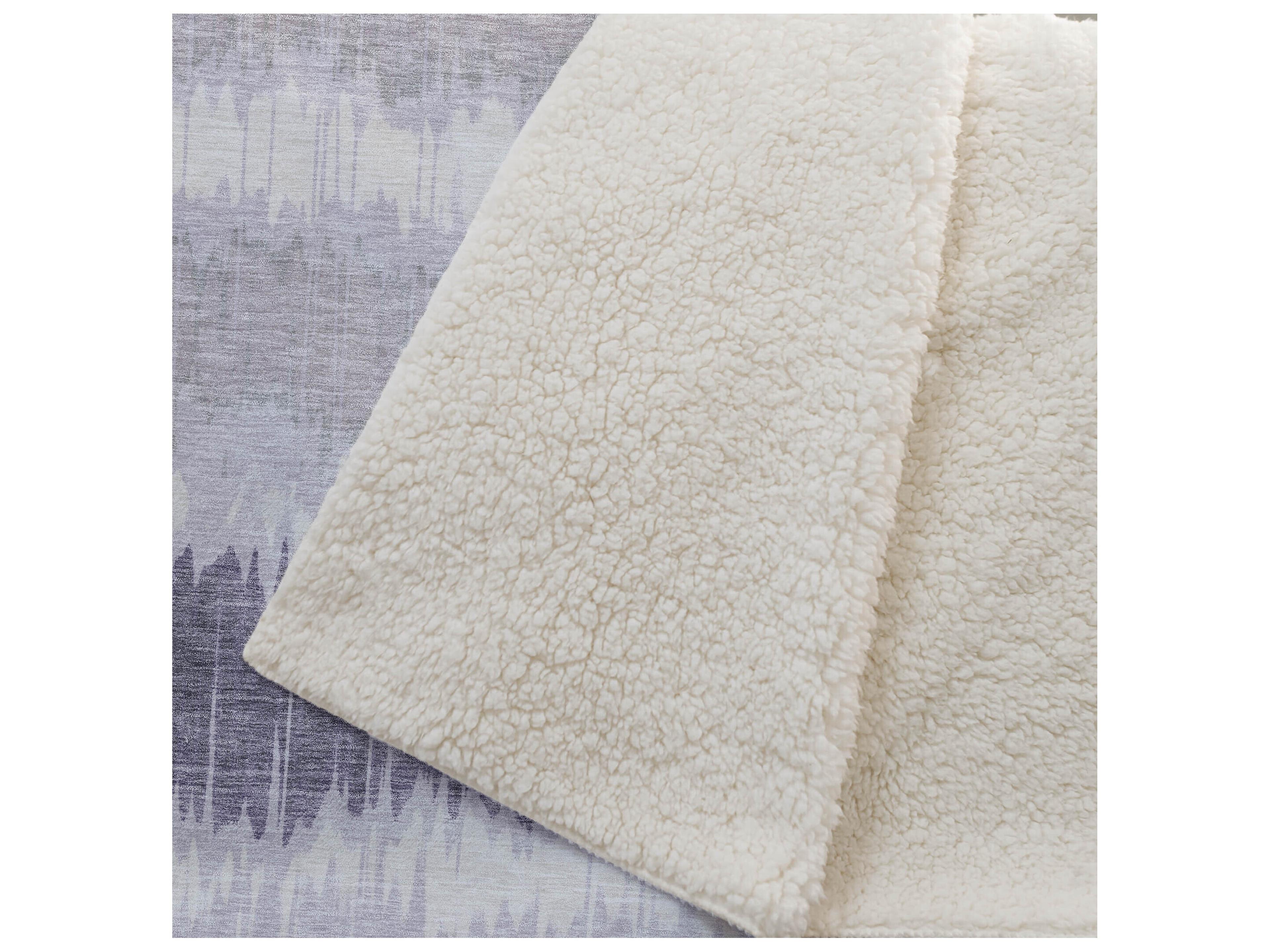 Dalyn Sherpa Purple Polyester Throw