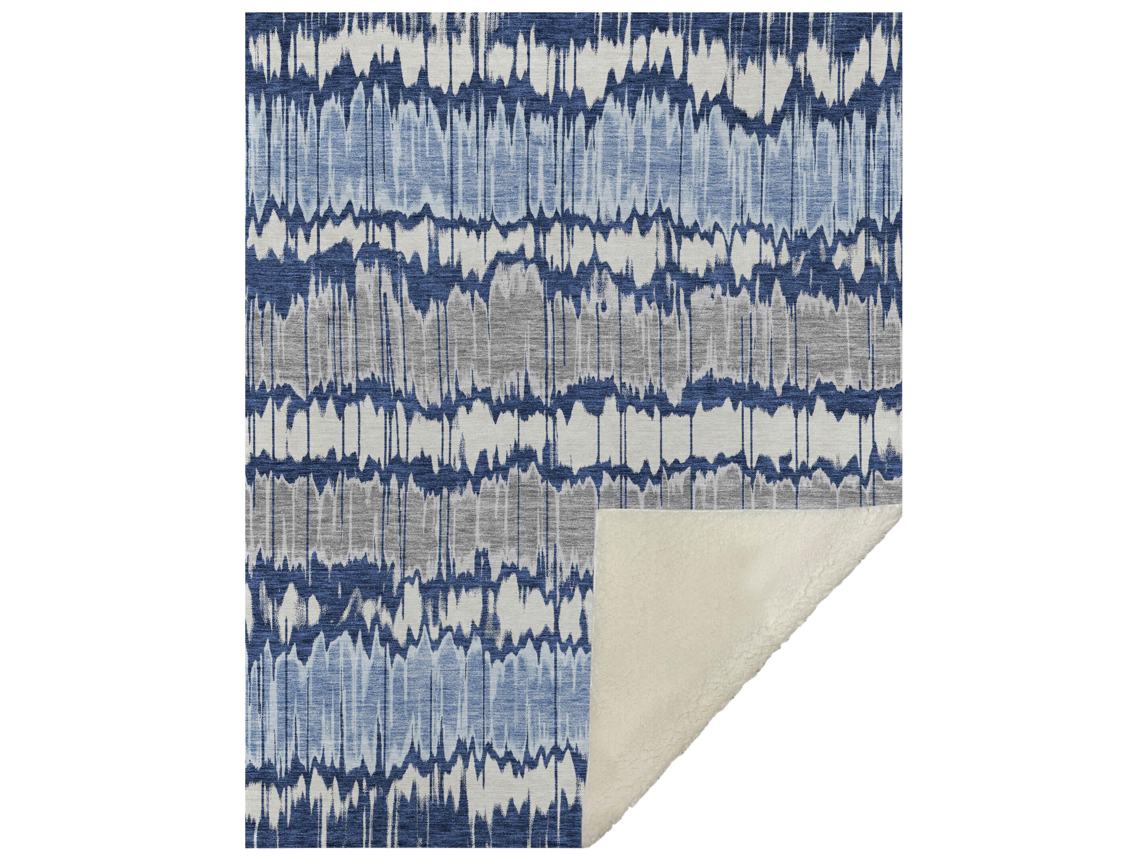 Dalyn Sherpa Blue Polyester Throw