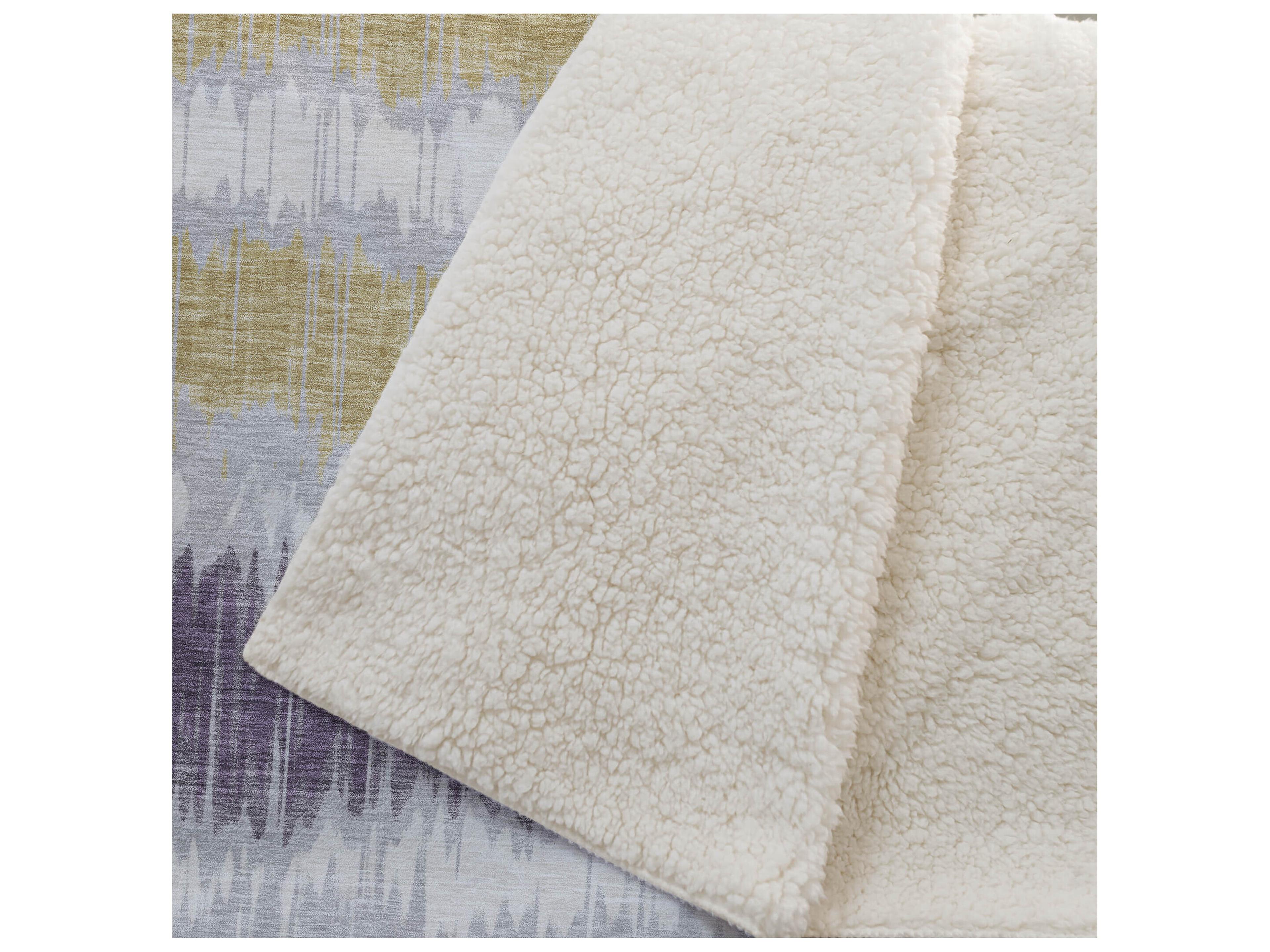 Dalyn Sherpa Gray Polyester Throw