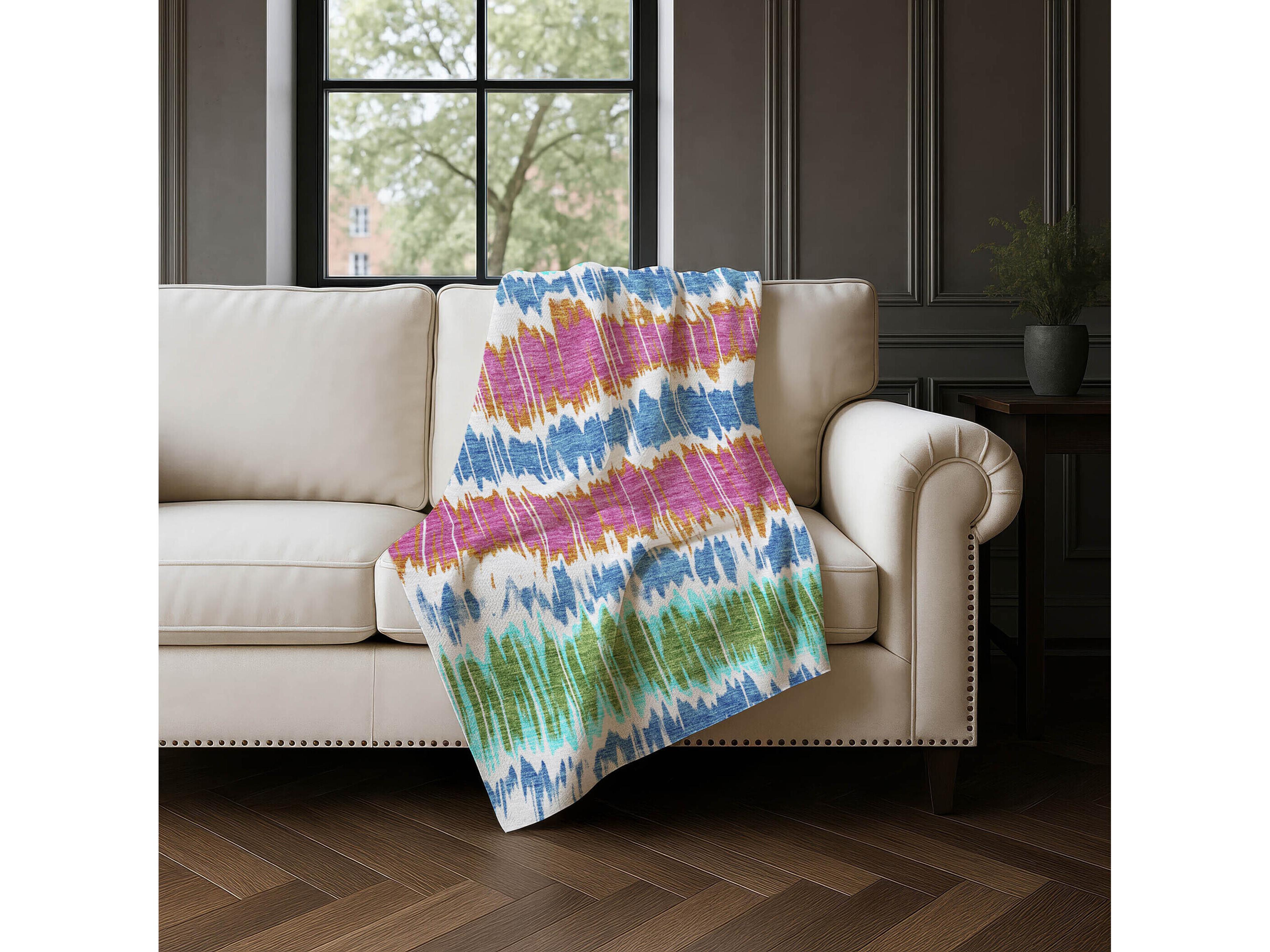 Dalyn Sherpa Ivory Polyester Throw