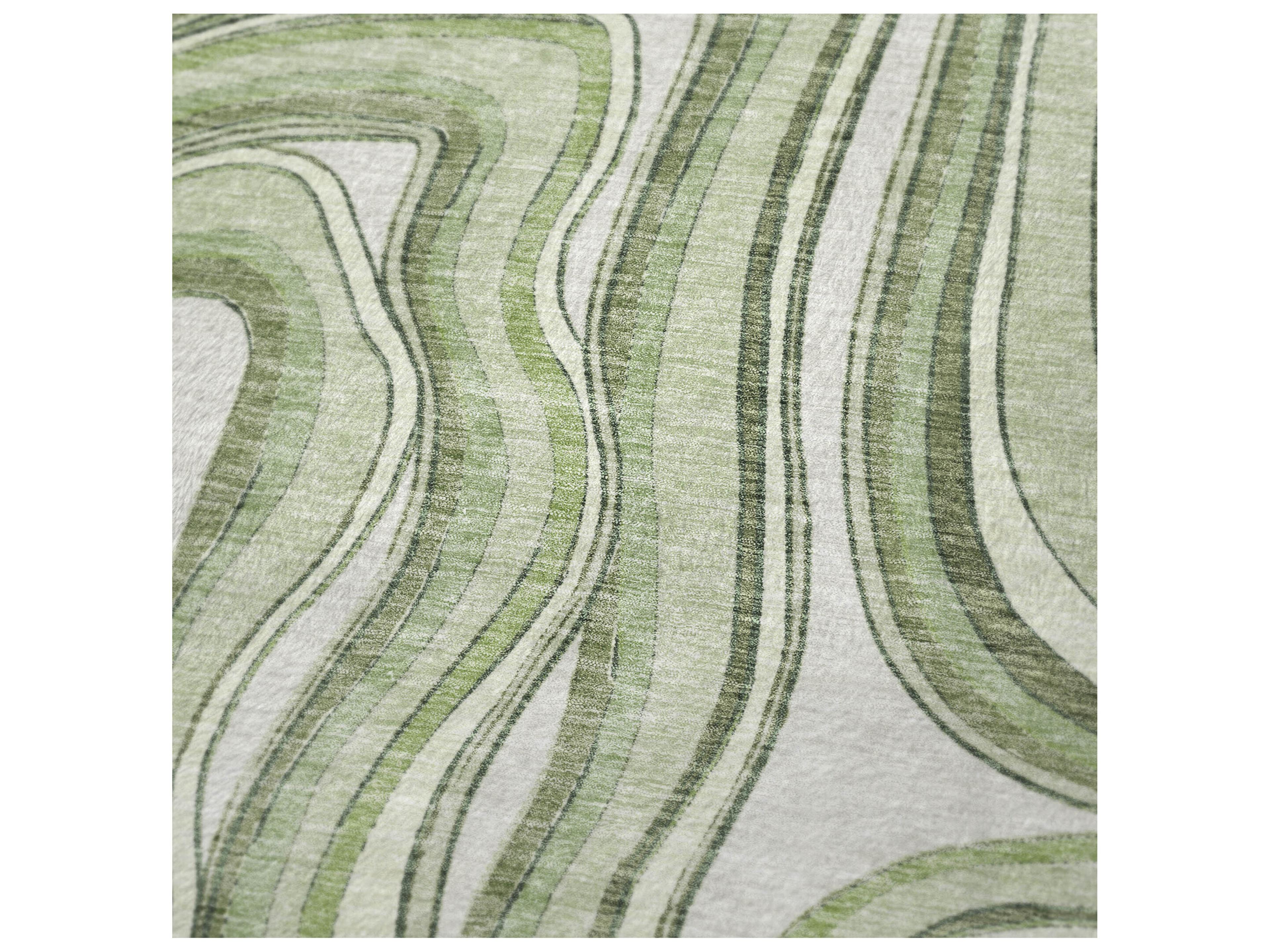 Dalyn Sherpa Green Polyester Throw