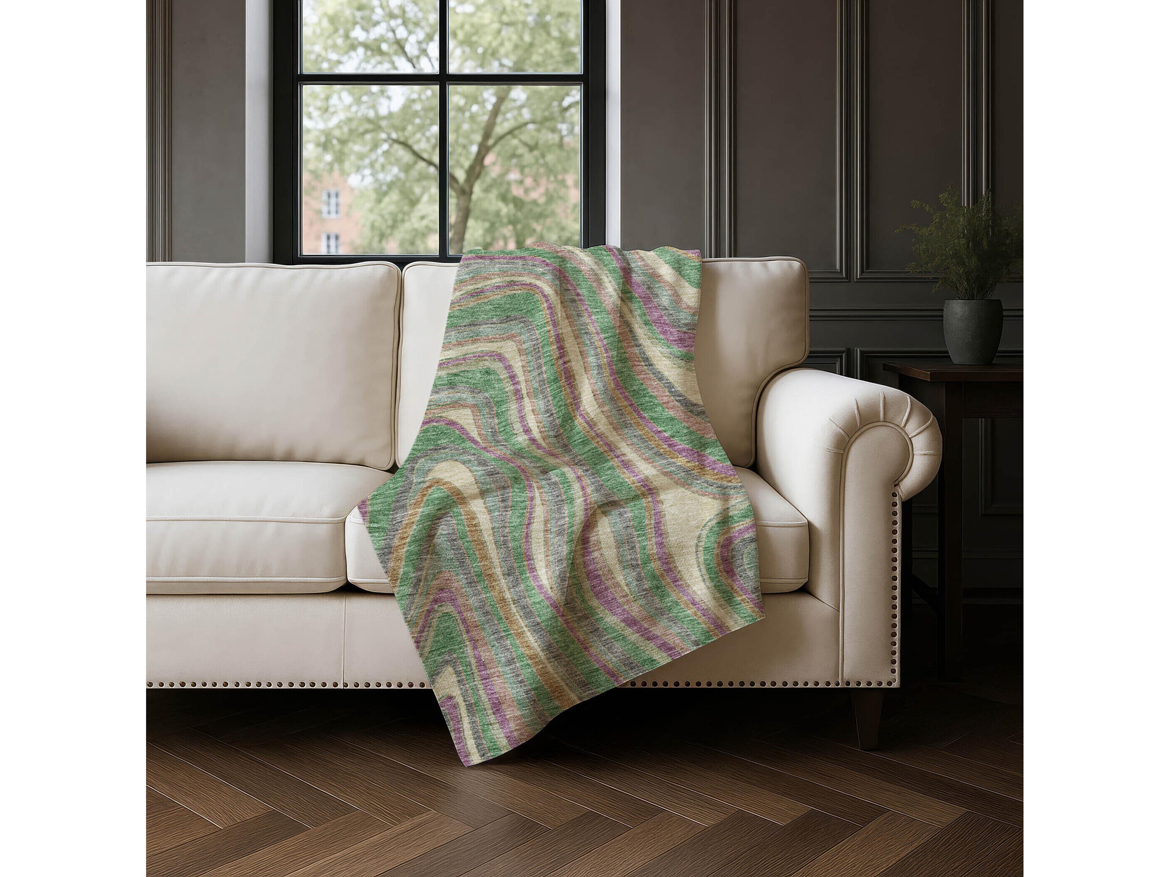 Dalyn Sherpa Gray Polyester Throw