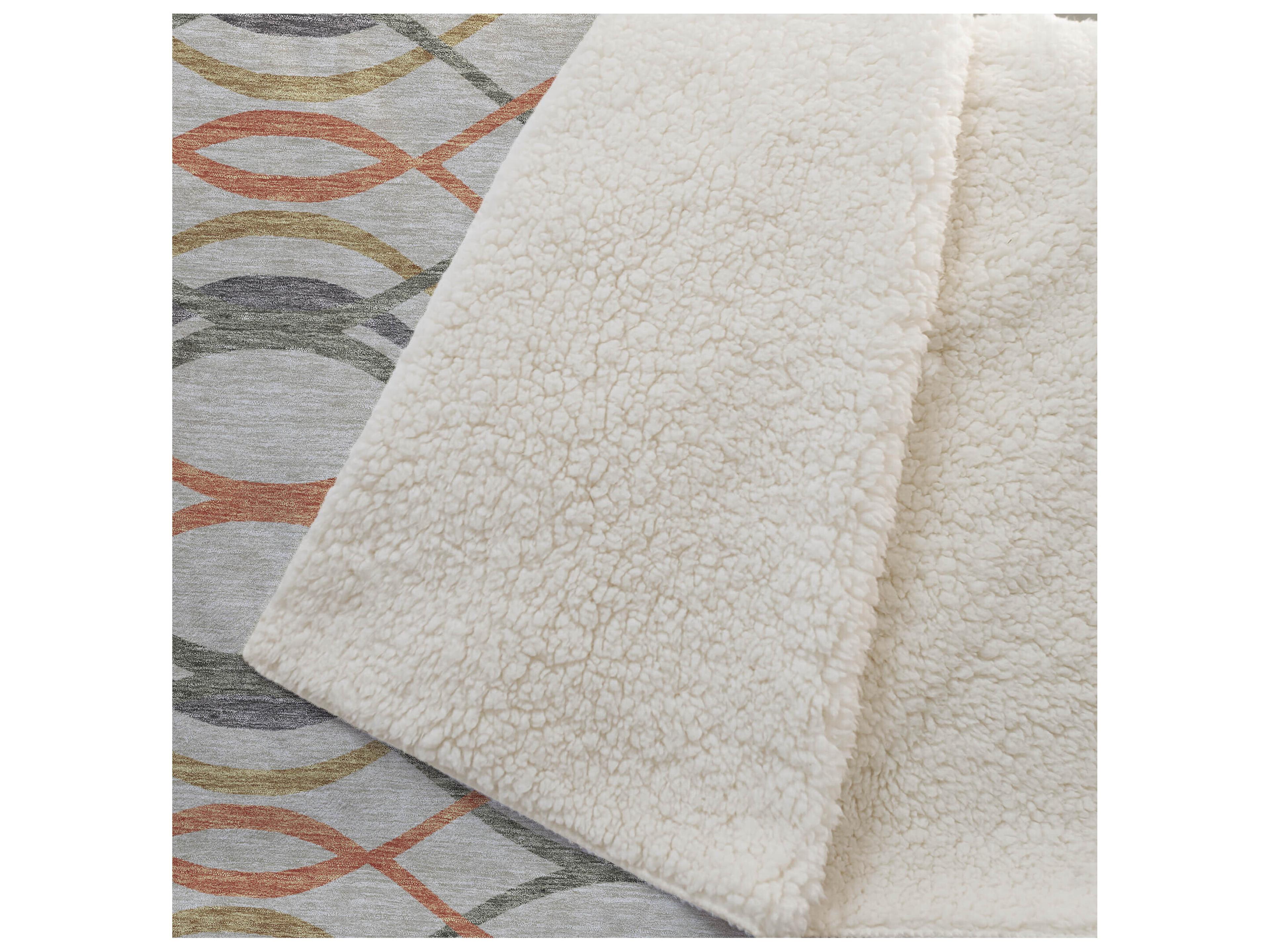 Dalyn Sherpa Orange Polyester Throw