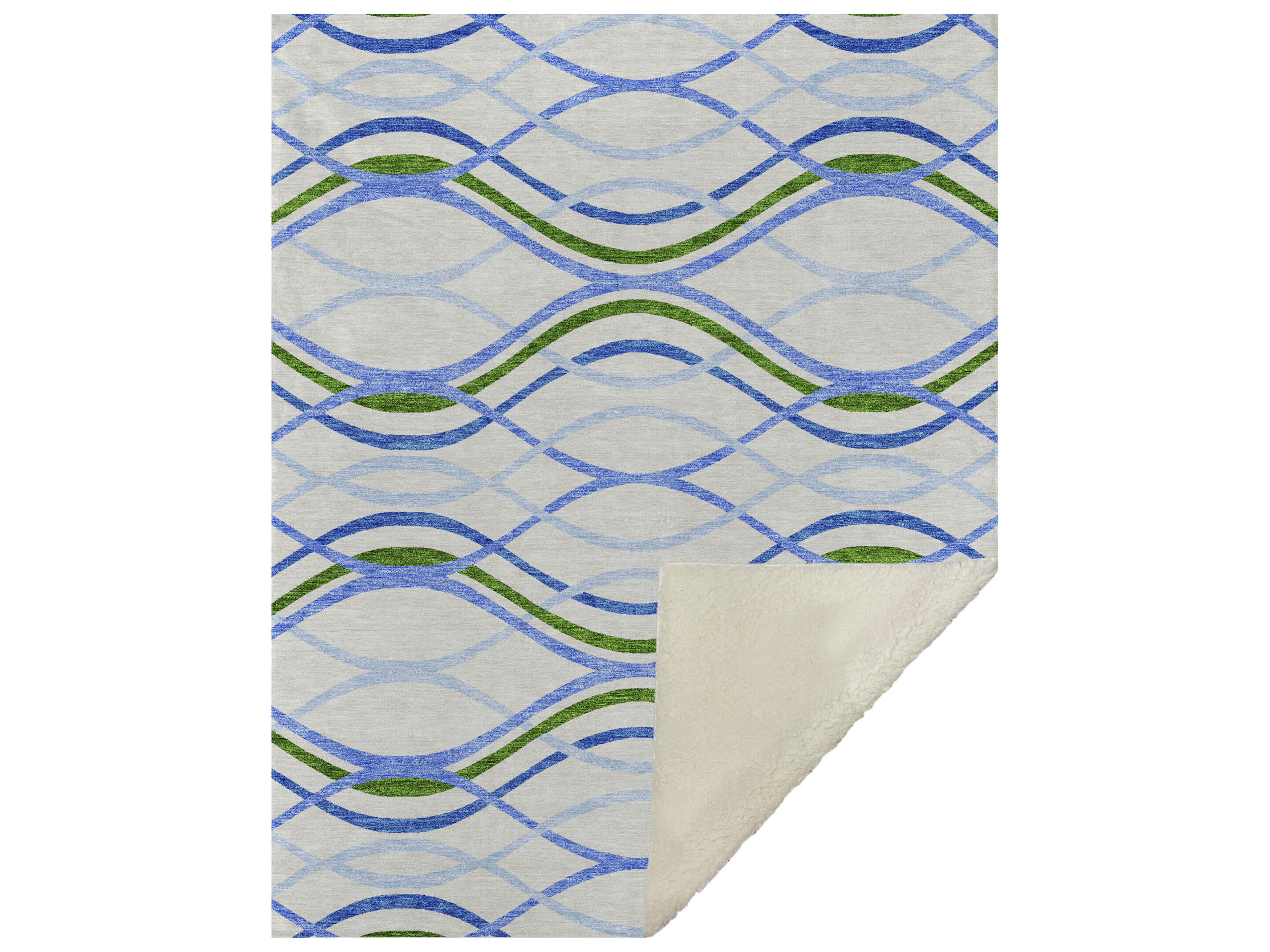 Dalyn Sherpa Blue Polyester Throw