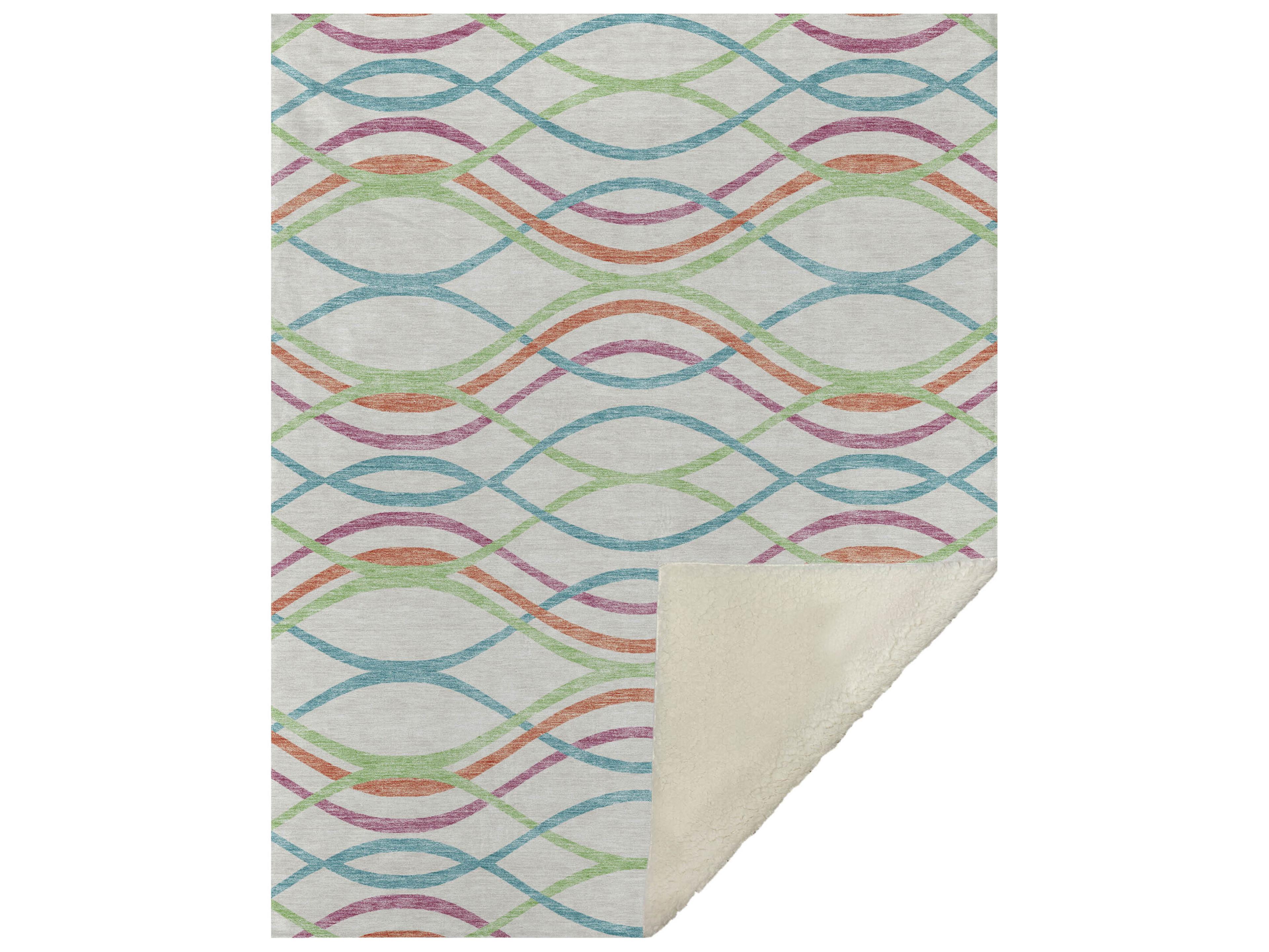 Dalyn Sherpa Ivory Polyester Throw