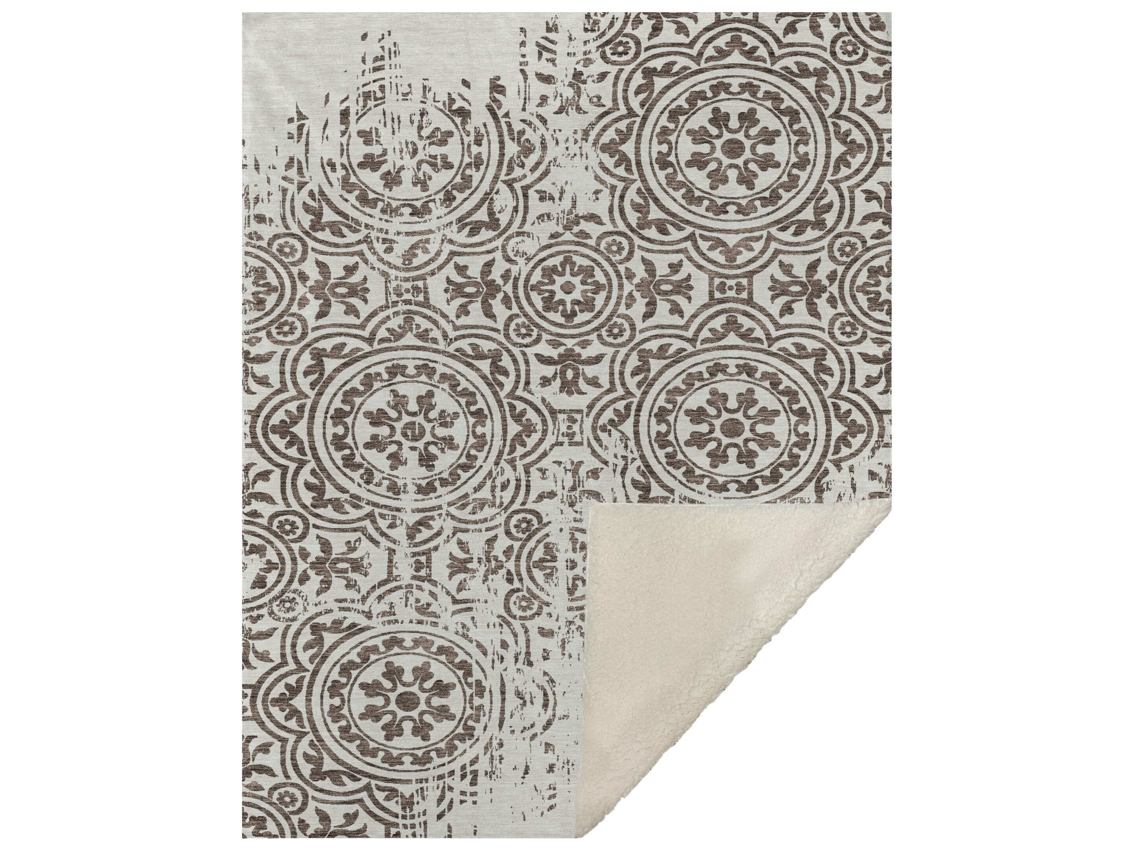 Sherpa Brown Polyester Throw