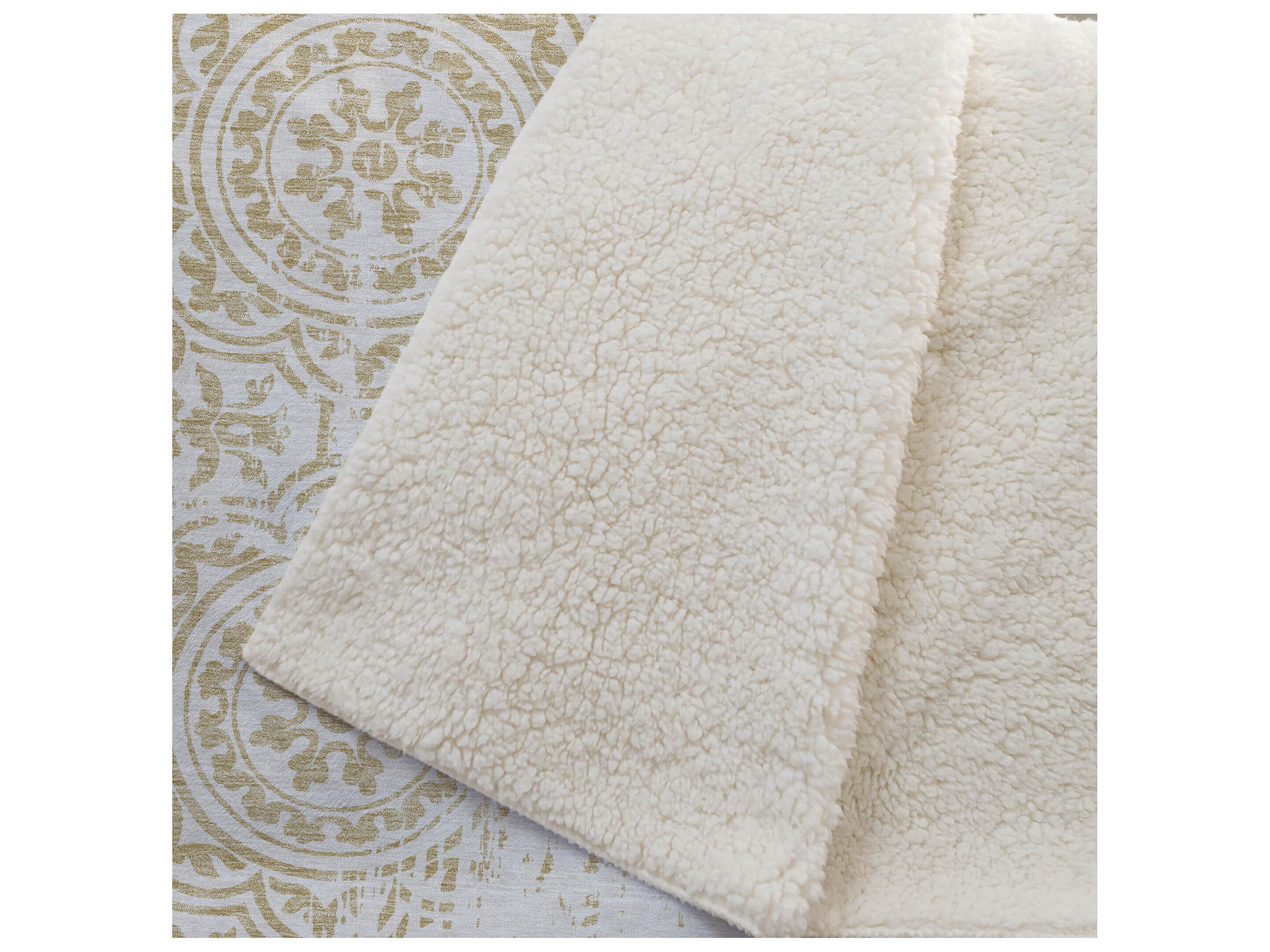 Dalyn Sherpa Gold Polyester Throw