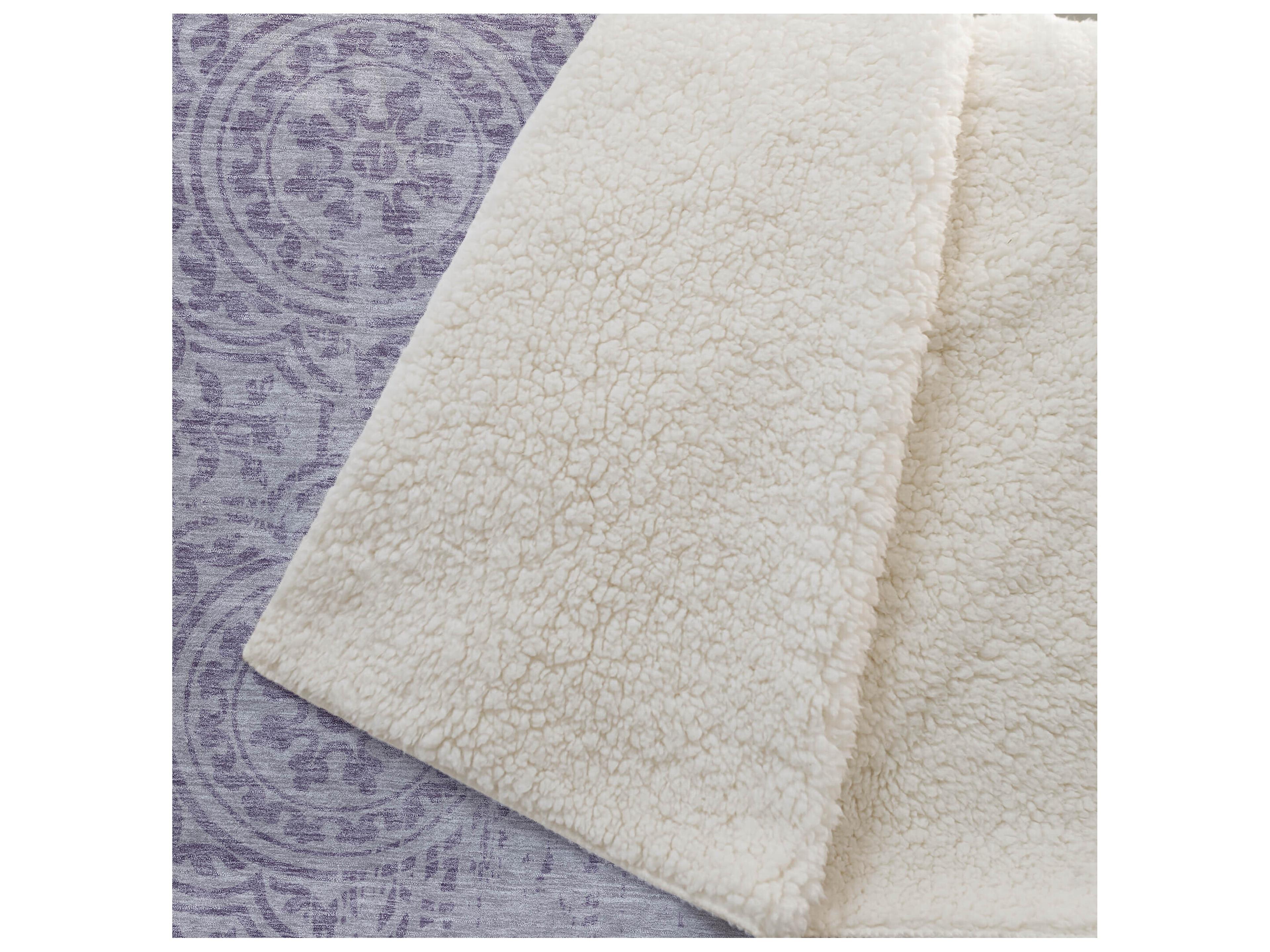 Dalyn Sherpa Purple Polyester Throw