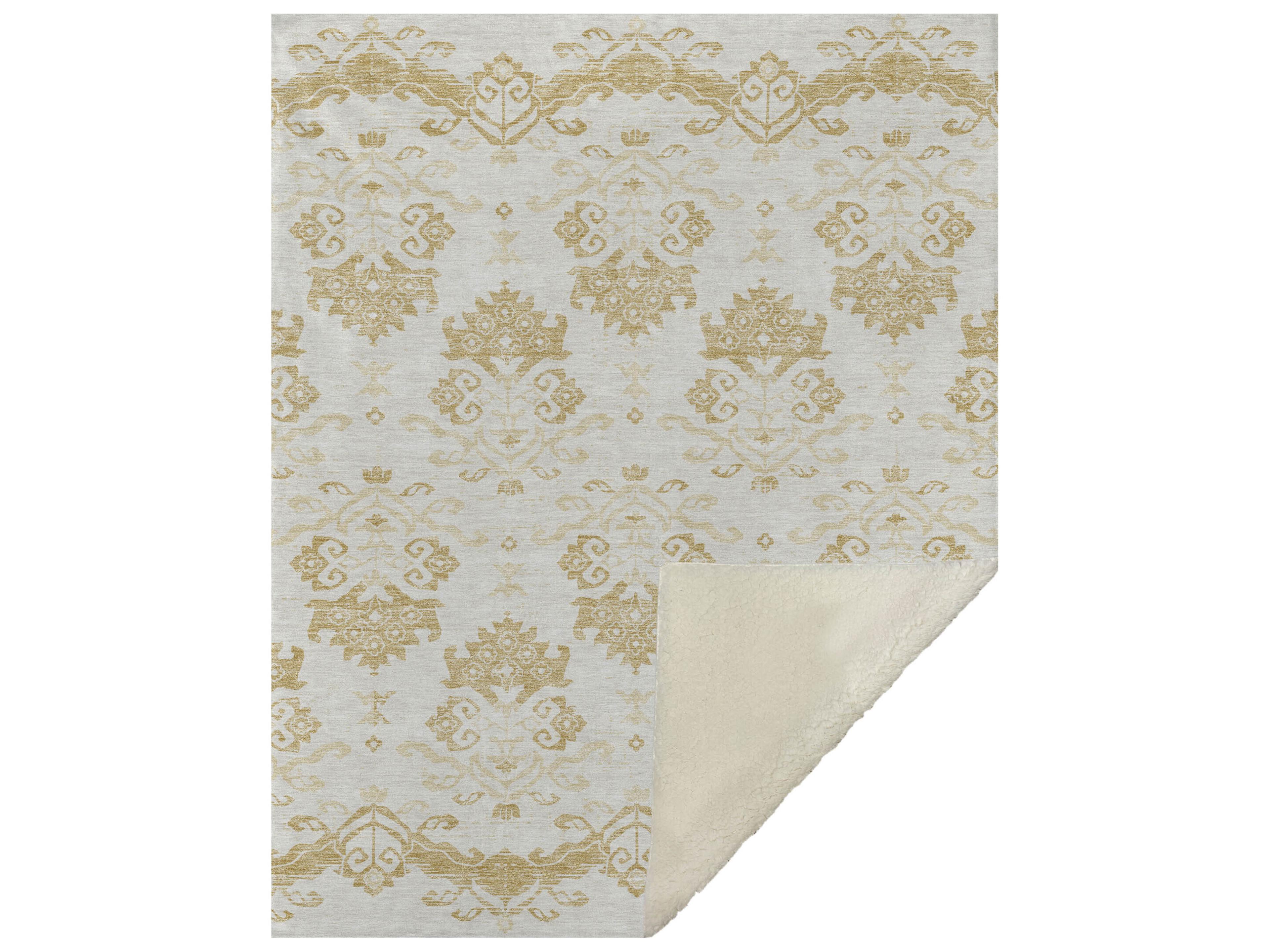 Dalyn Sherpa Gold Polyester Throw