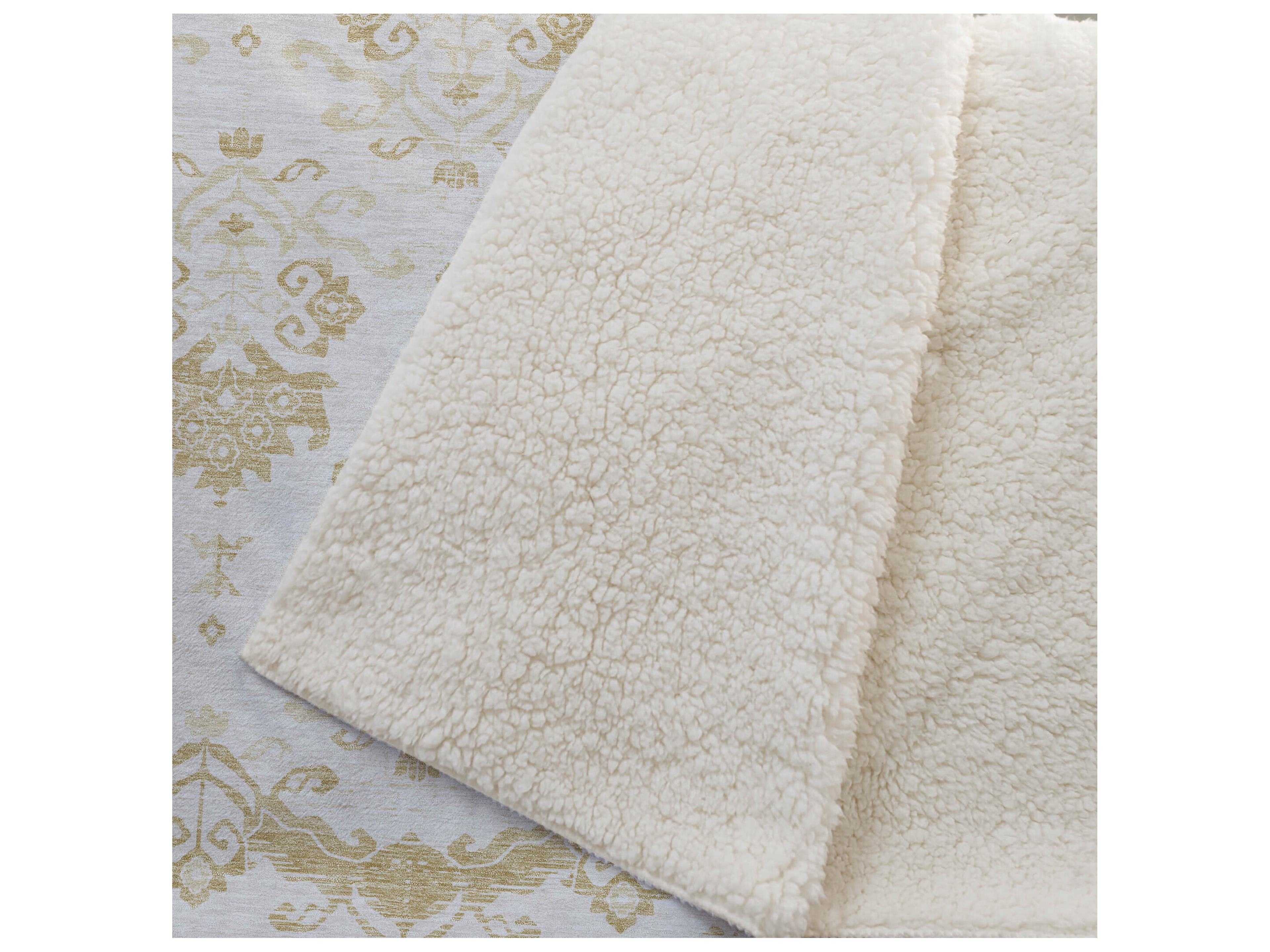 Dalyn Sherpa Gold Polyester Throw