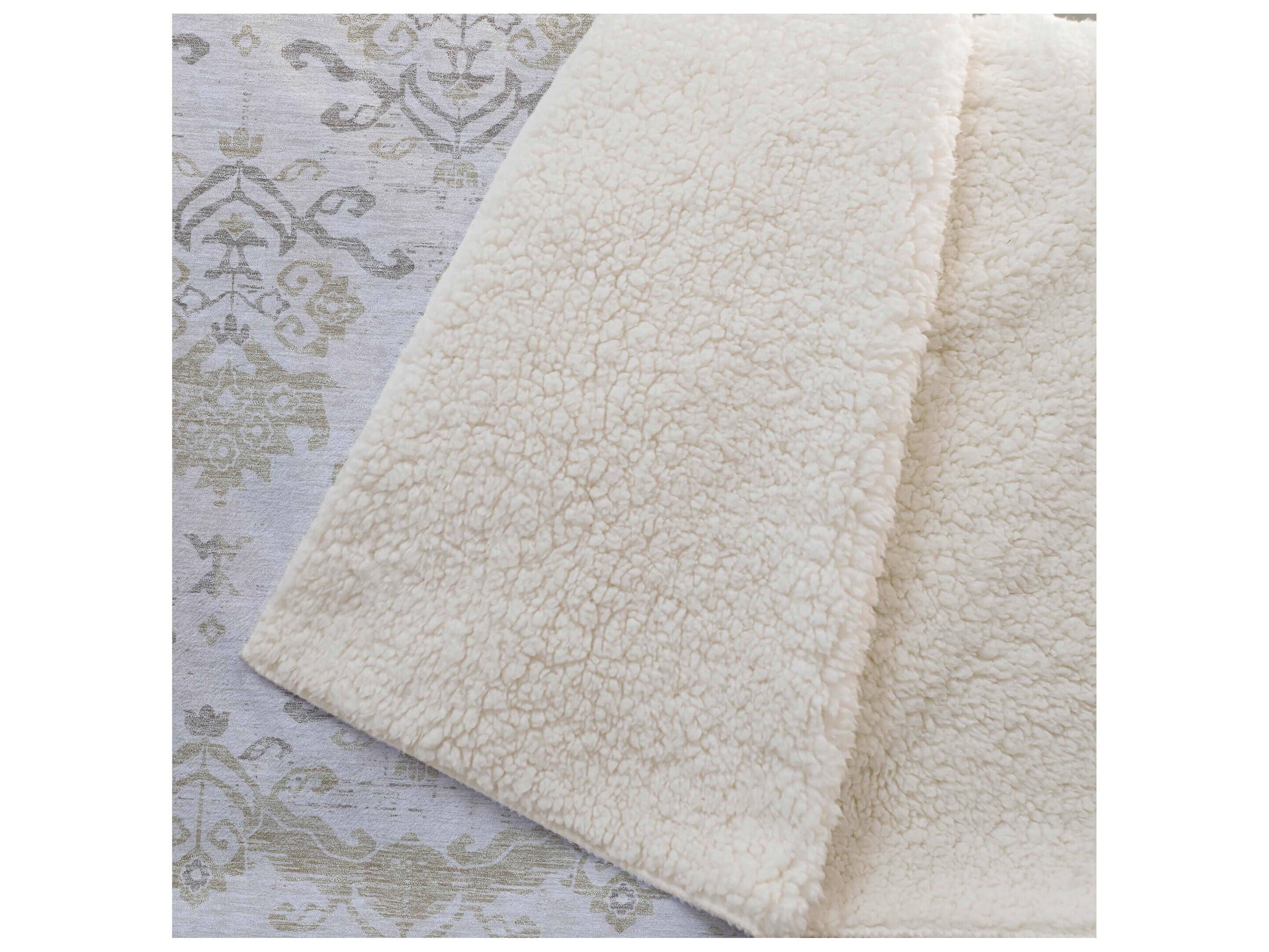 Dalyn Sherpa Ivory Polyester Throw