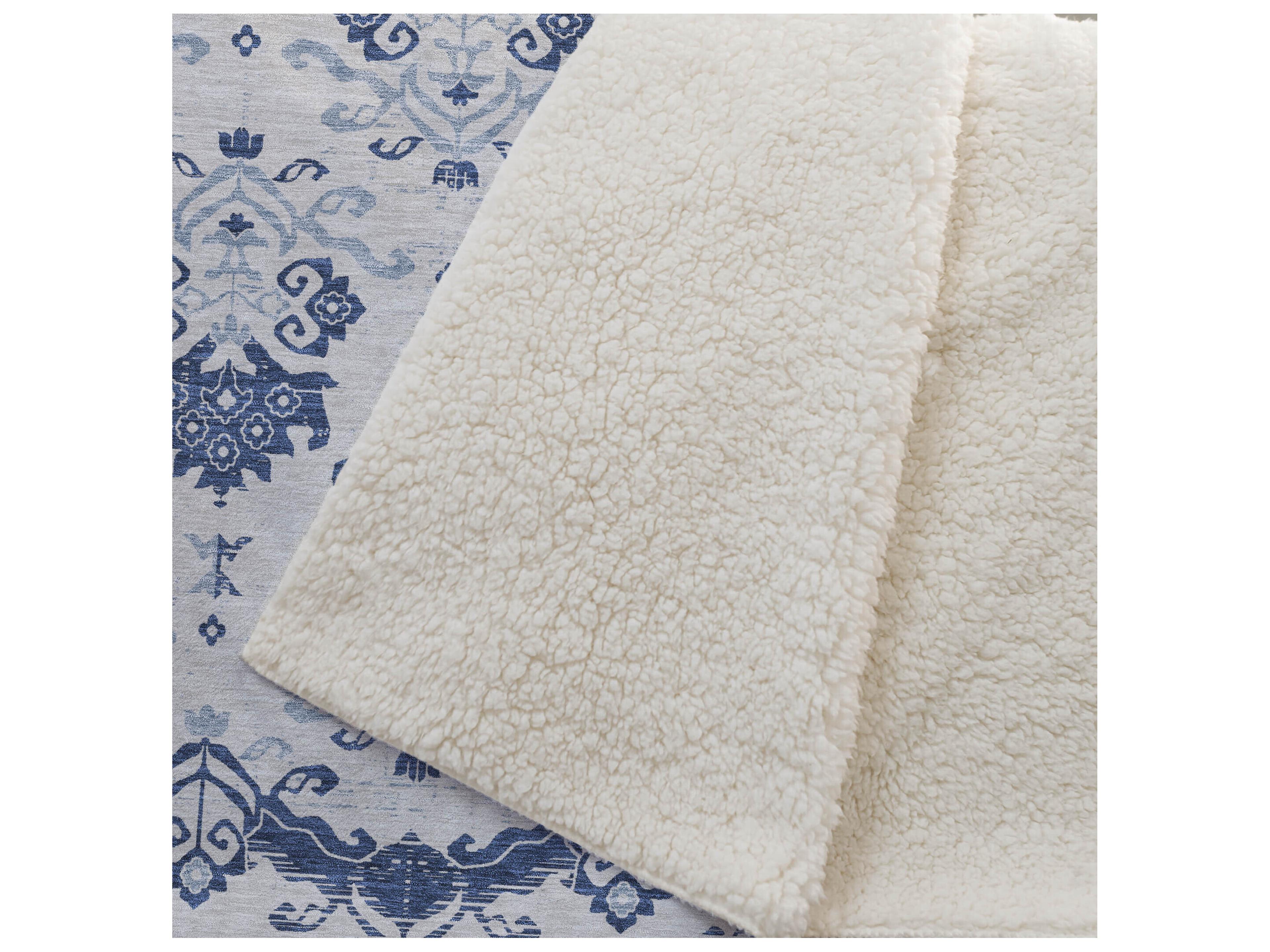 Dalyn Sherpa Blue Polyester Throw