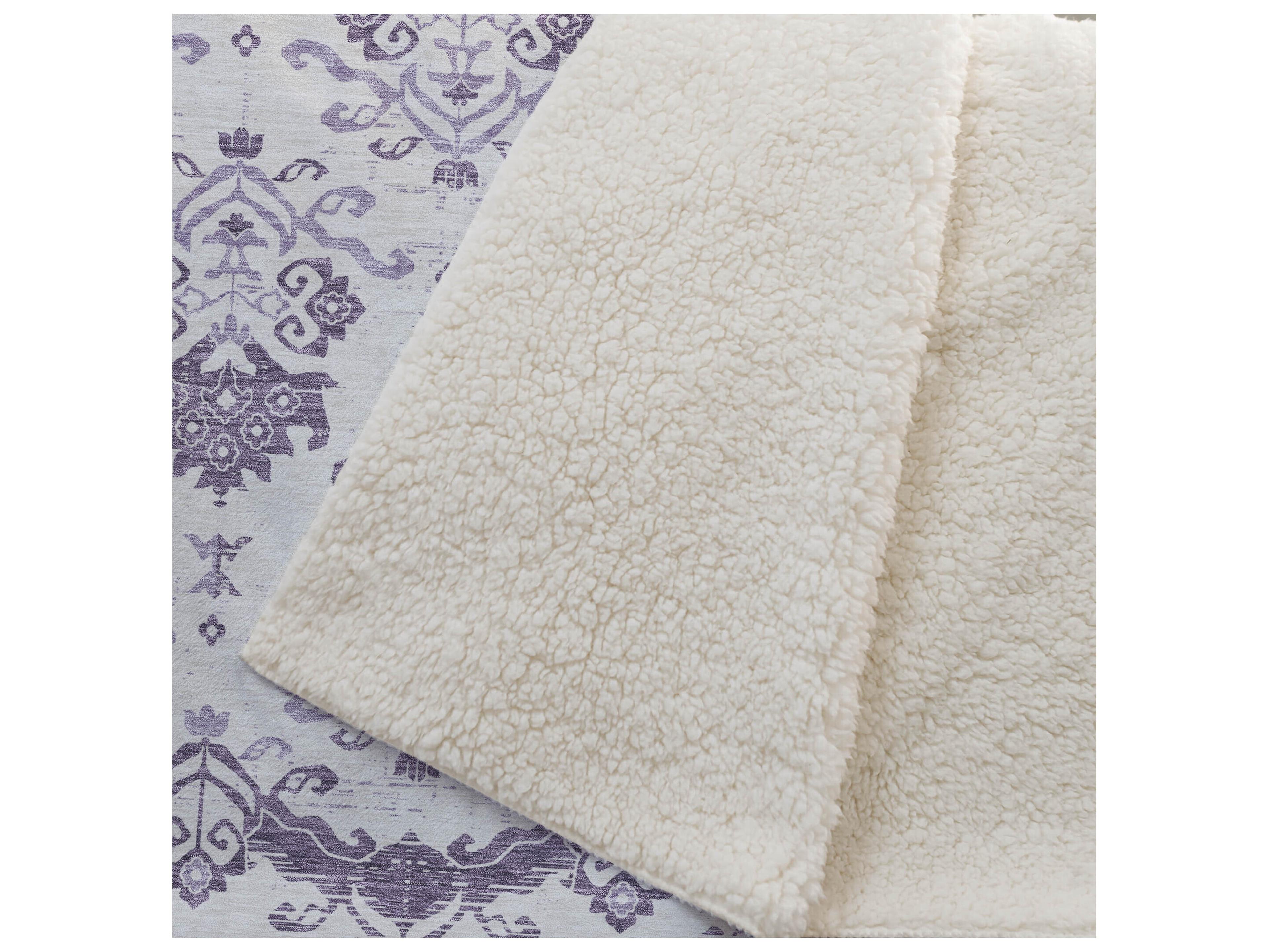 Dalyn Sherpa Purple Polyester Throw