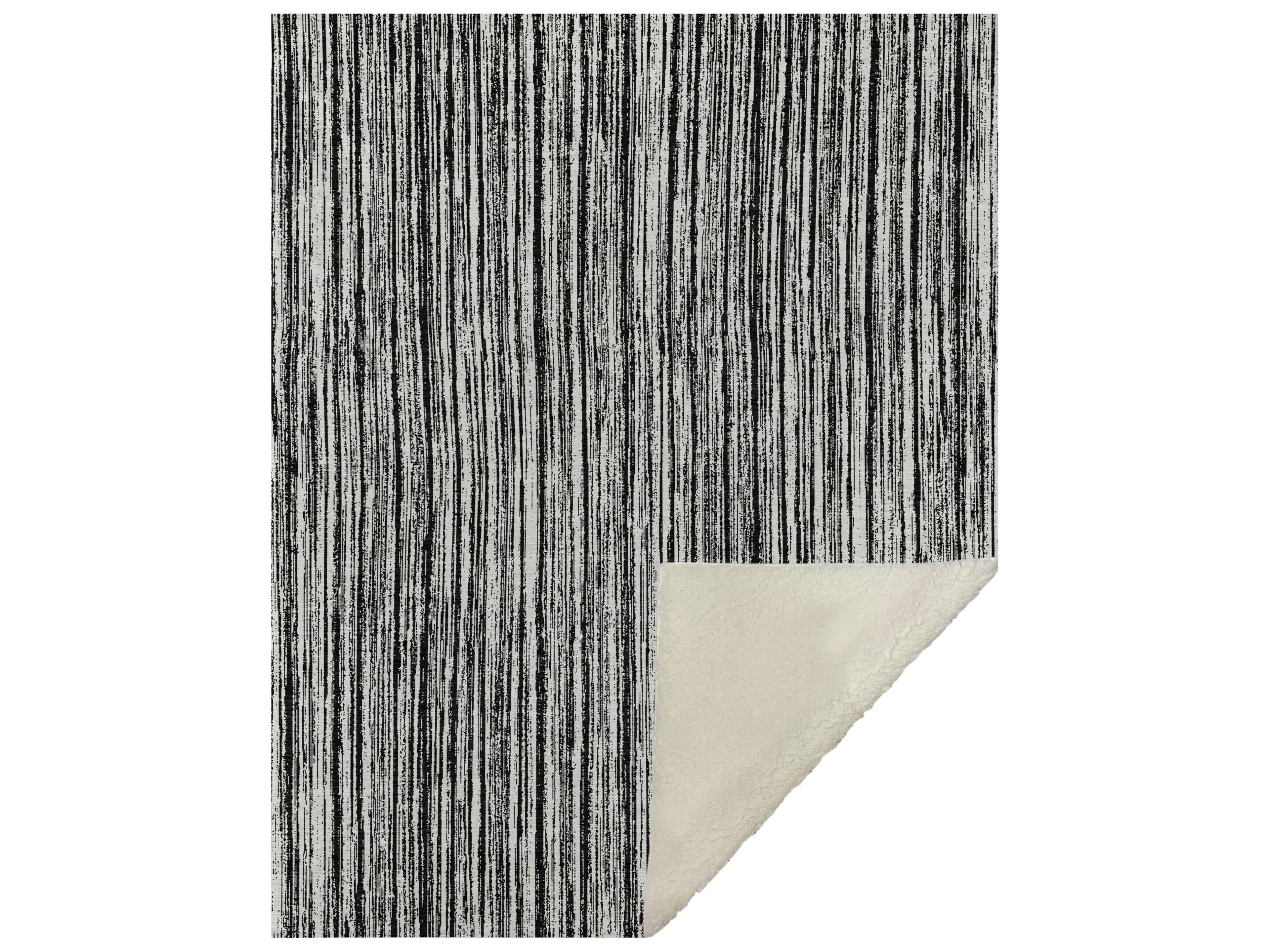 Sherpa Black Polyester Throw