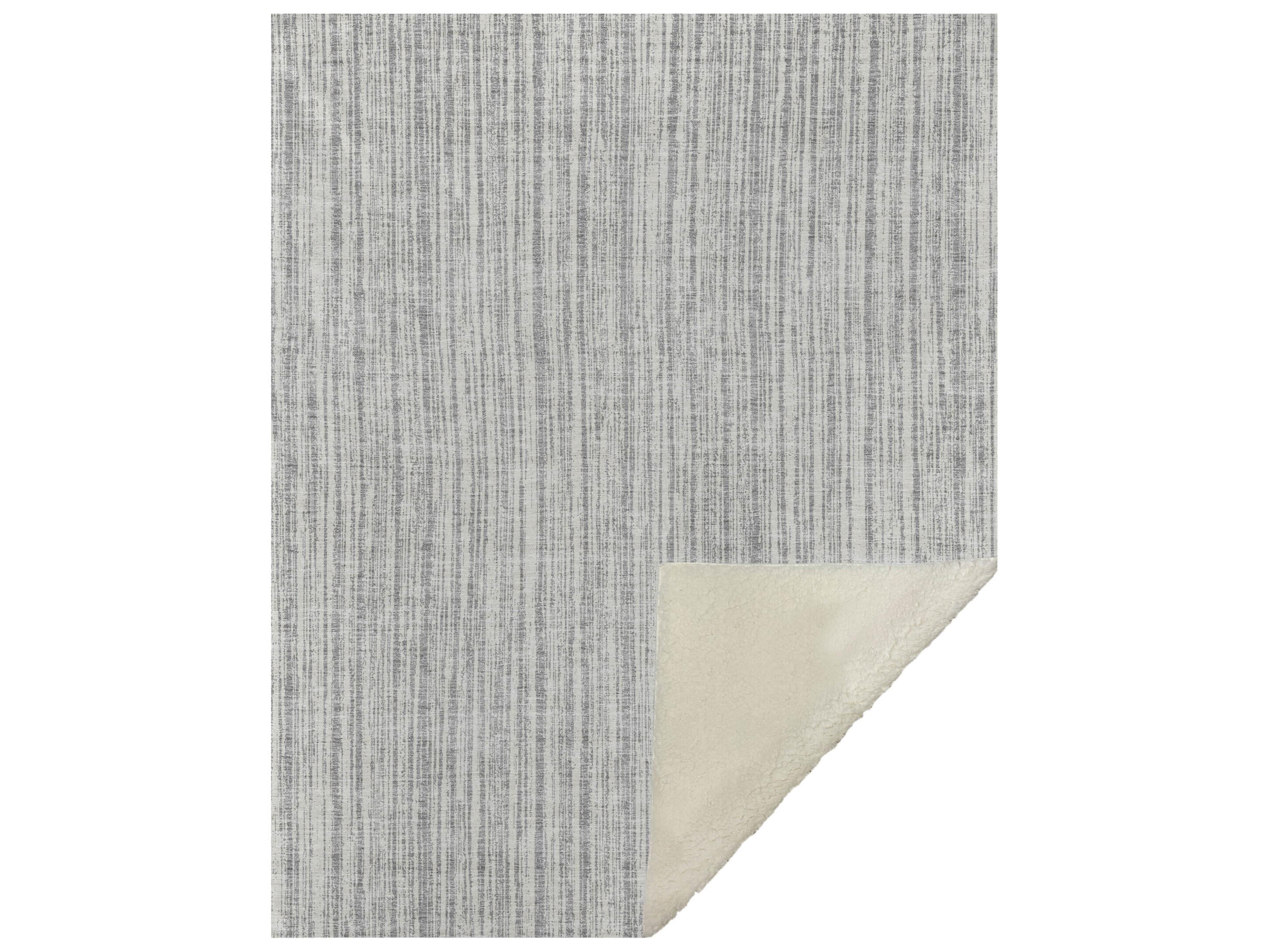 Dalyn Sherpa Gray Polyester Throw