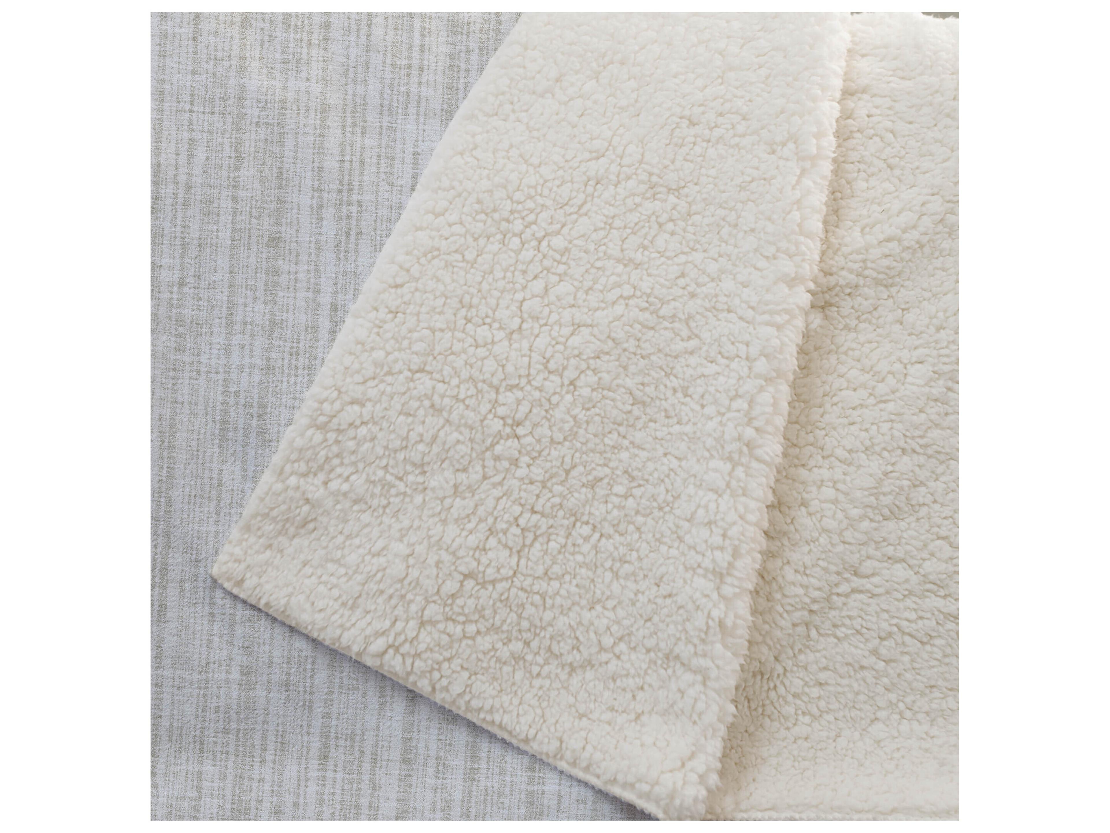 Dalyn Sherpa Ivory Polyester Throw
