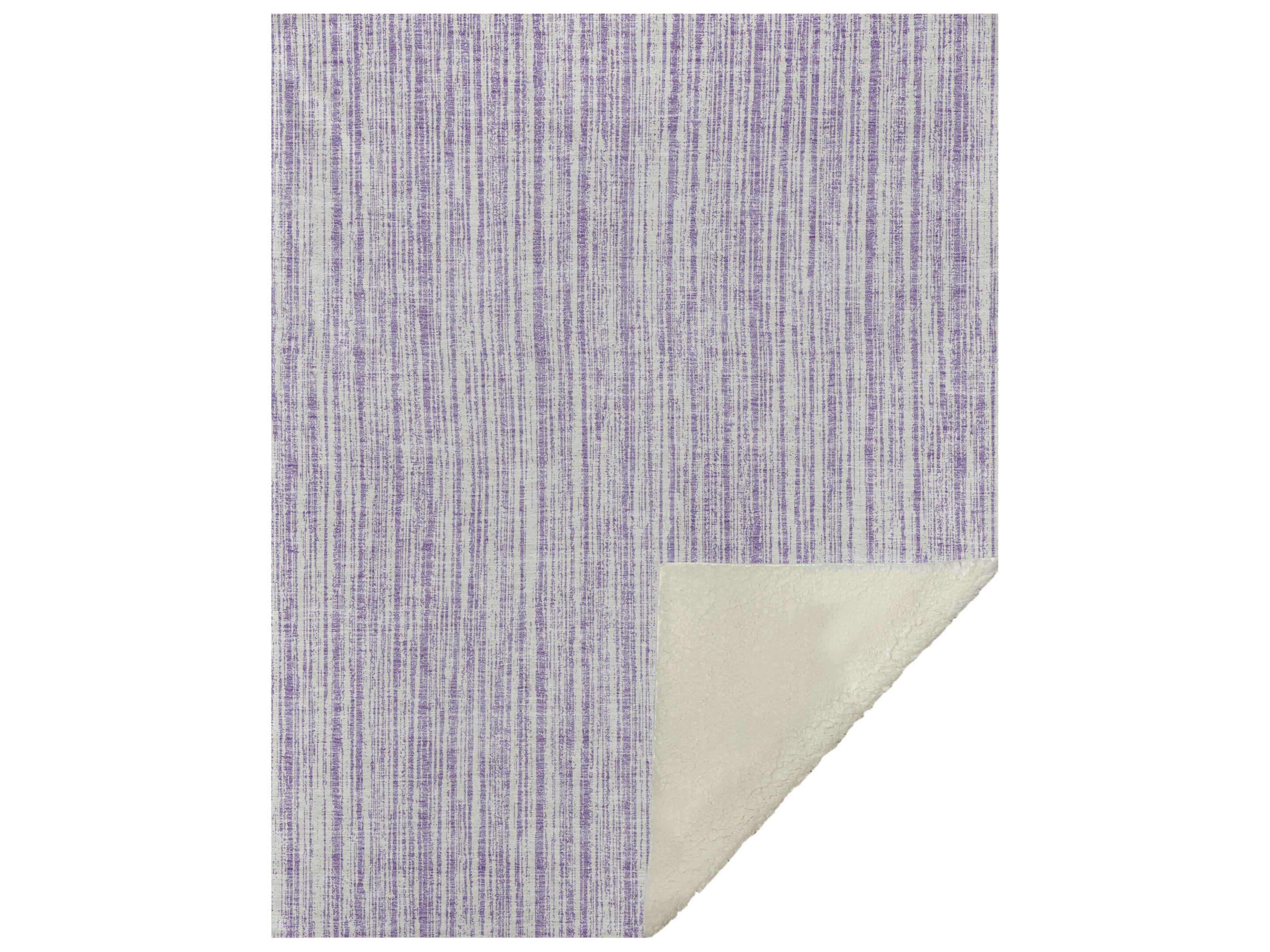 Dalyn Sherpa Purple Polyester Throw