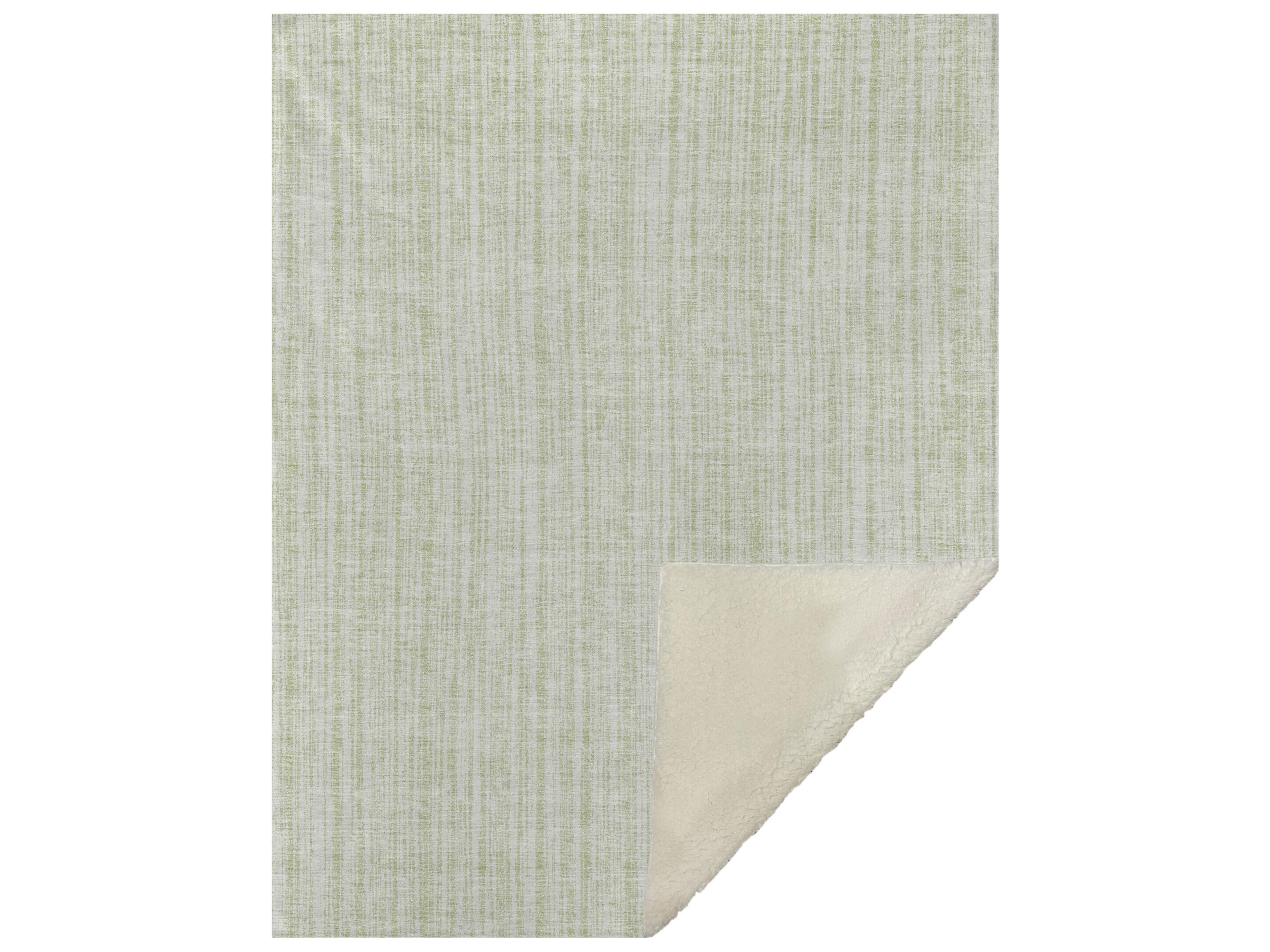 Dalyn Sherpa Green Polyester Throw