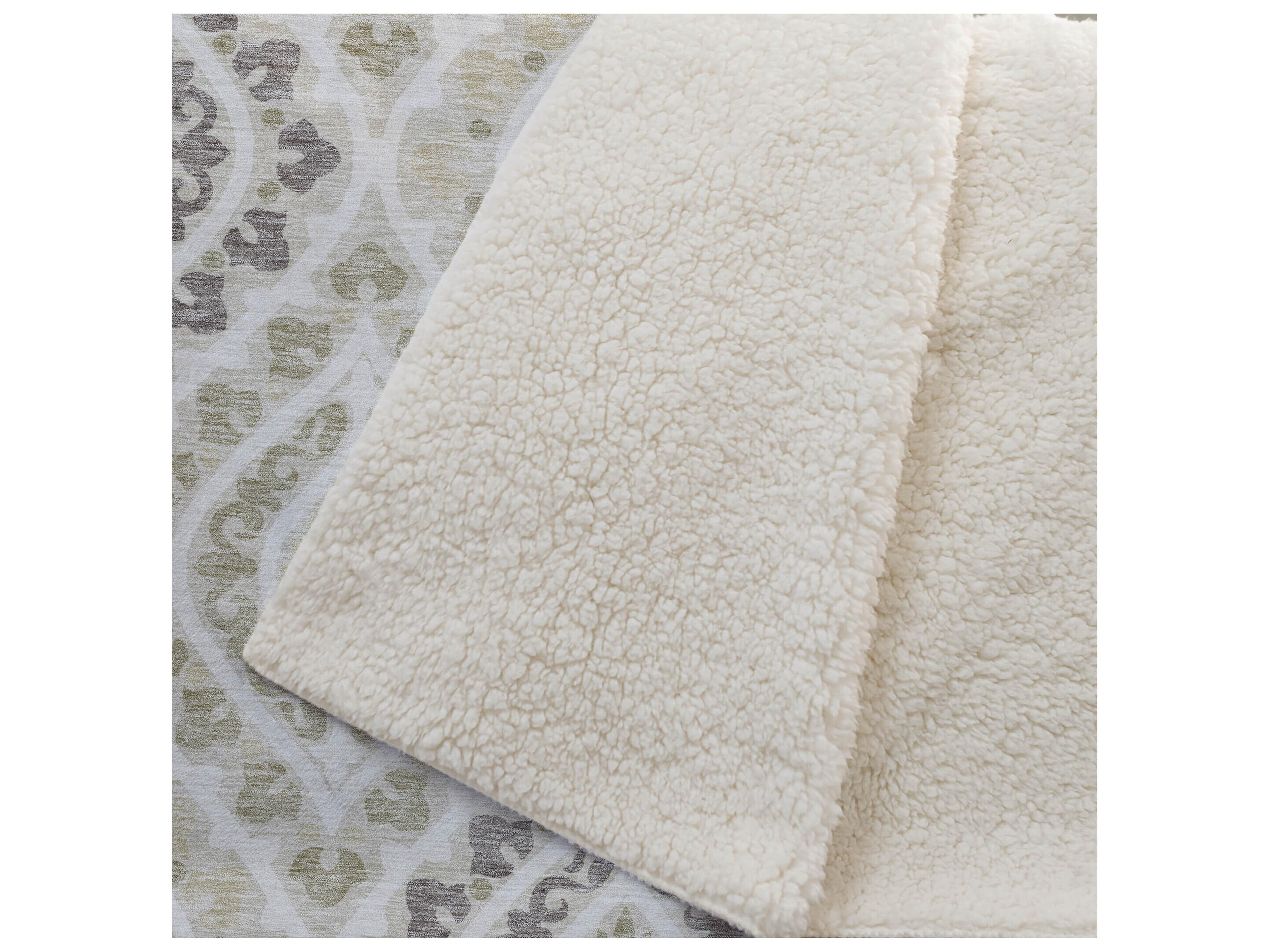 Dalyn Sherpa Brown Polyester Throw