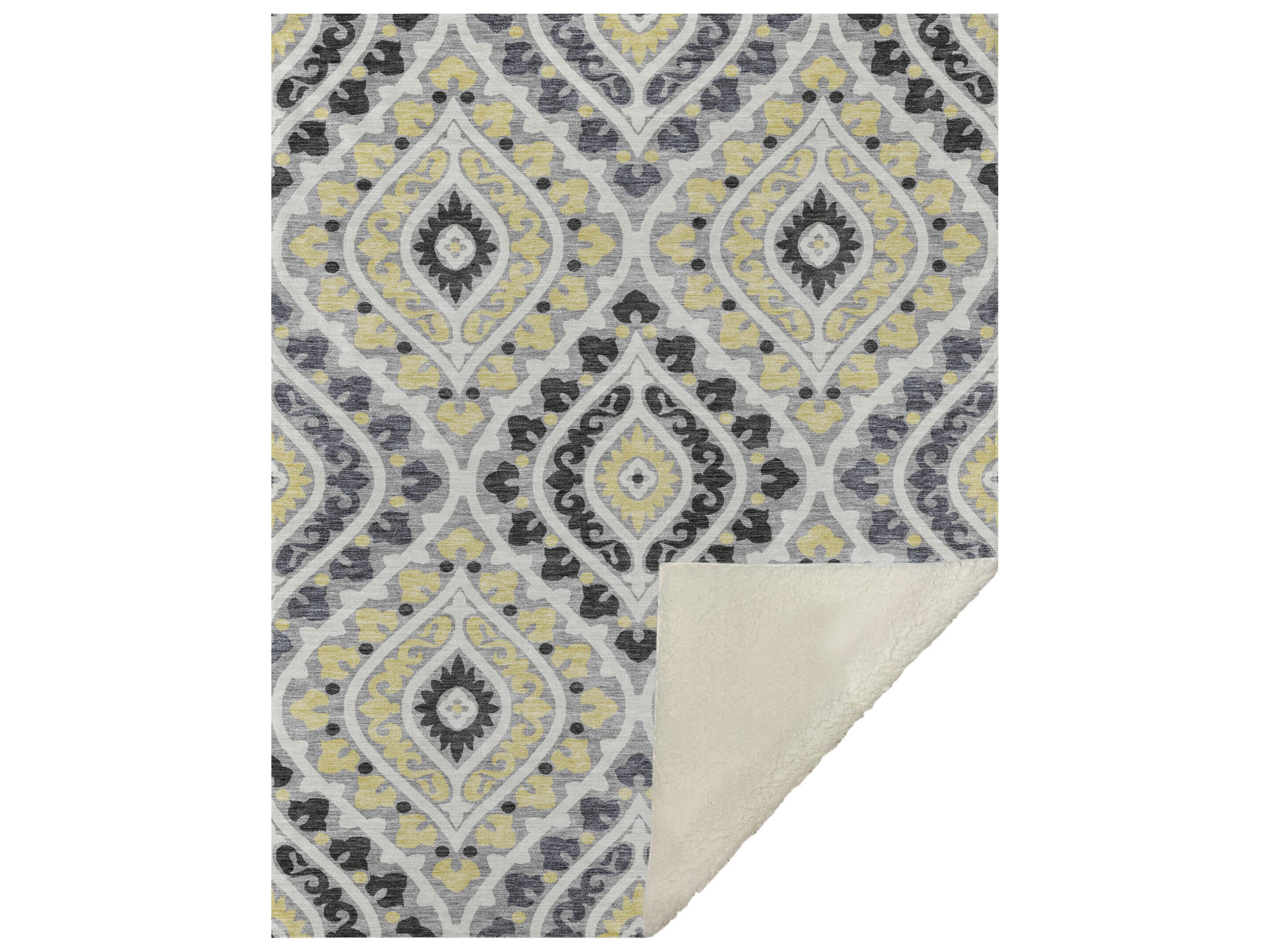 Sherpa Gray Polyester Throw