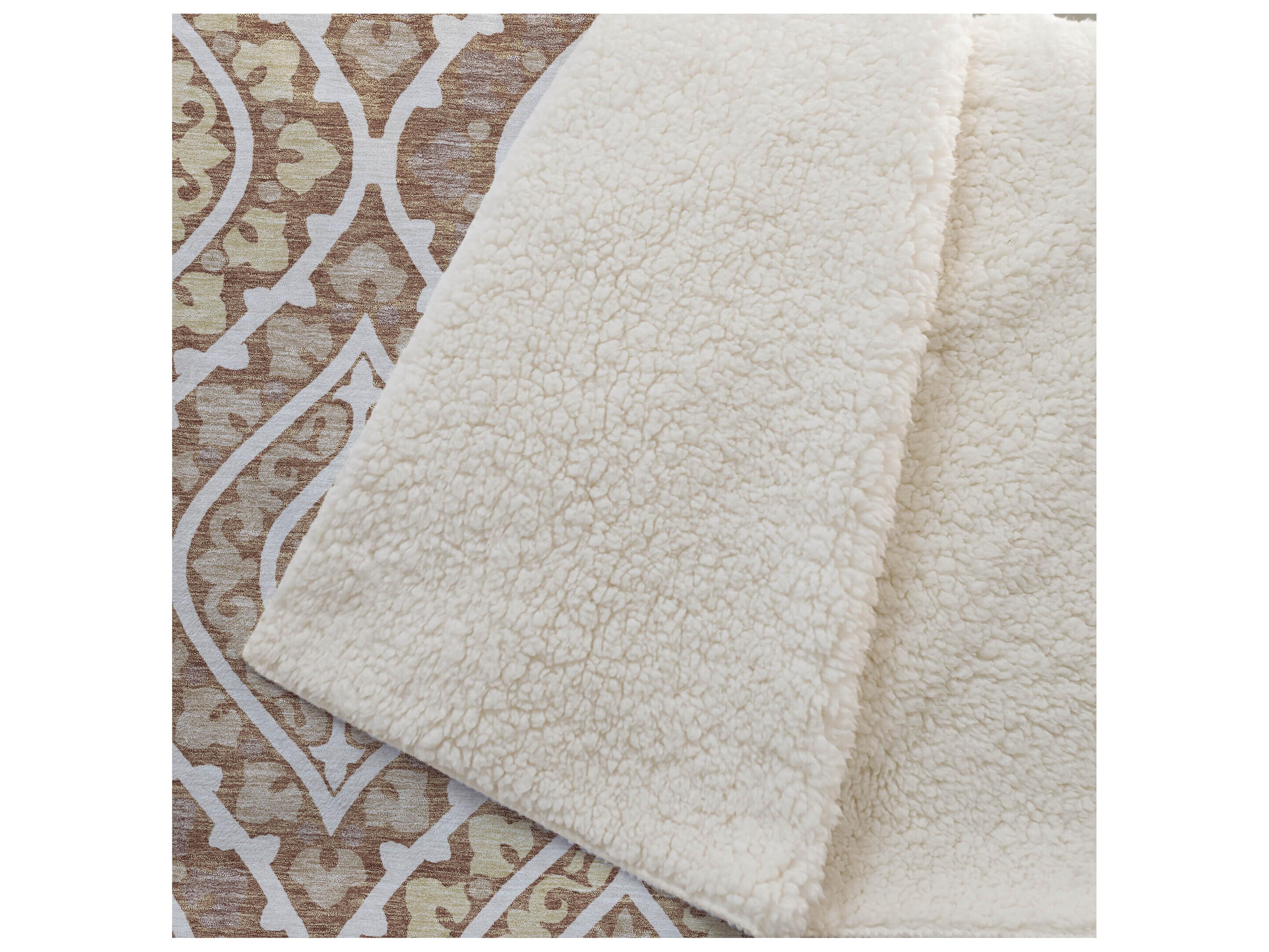 Dalyn Sherpa Orange Polyester Throw