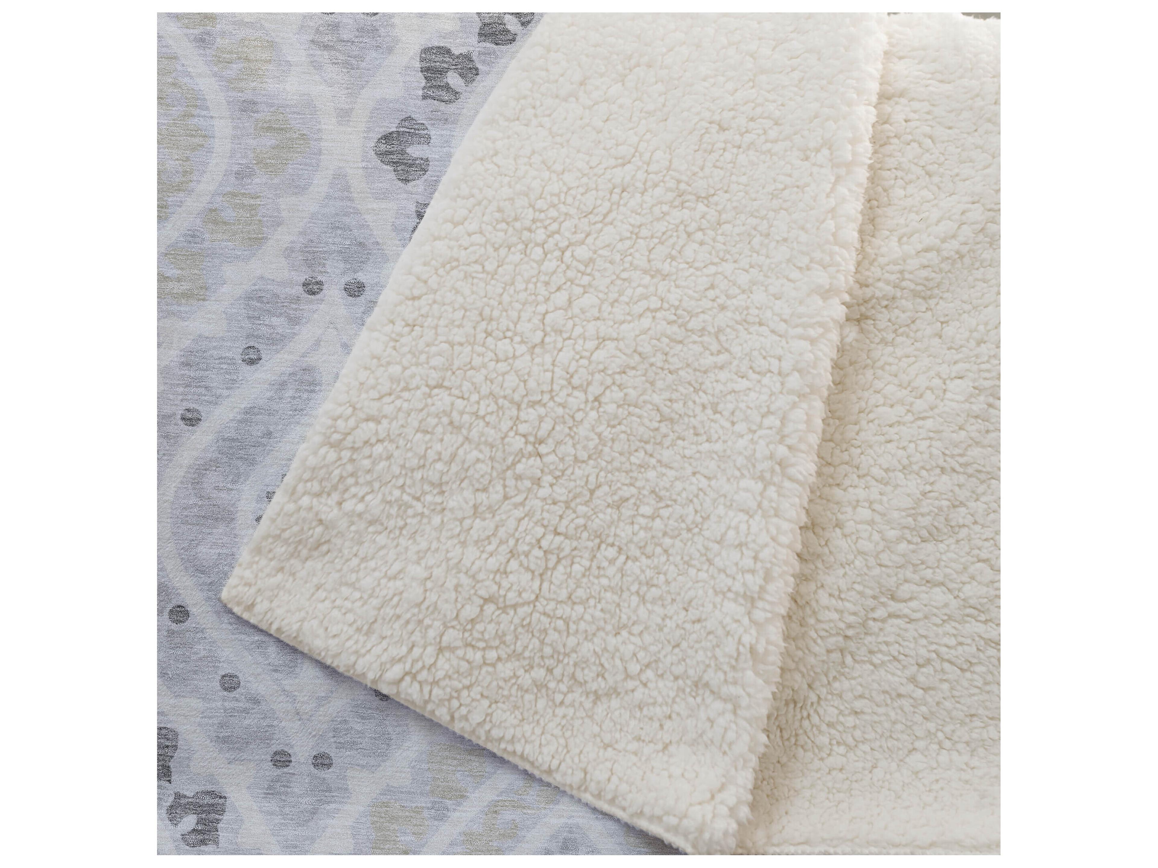 Dalyn Sherpa Gray Polyester Throw