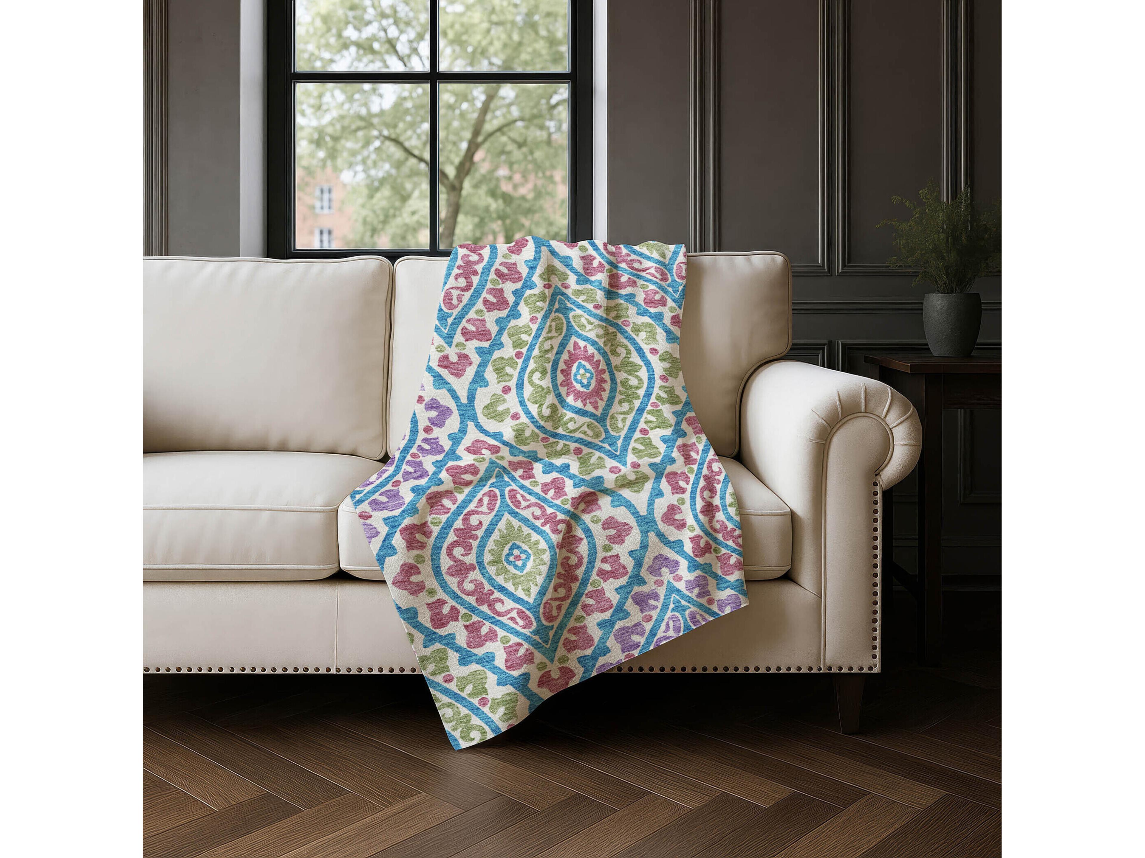 Dalyn Sherpa Ivory Polyester Throw
