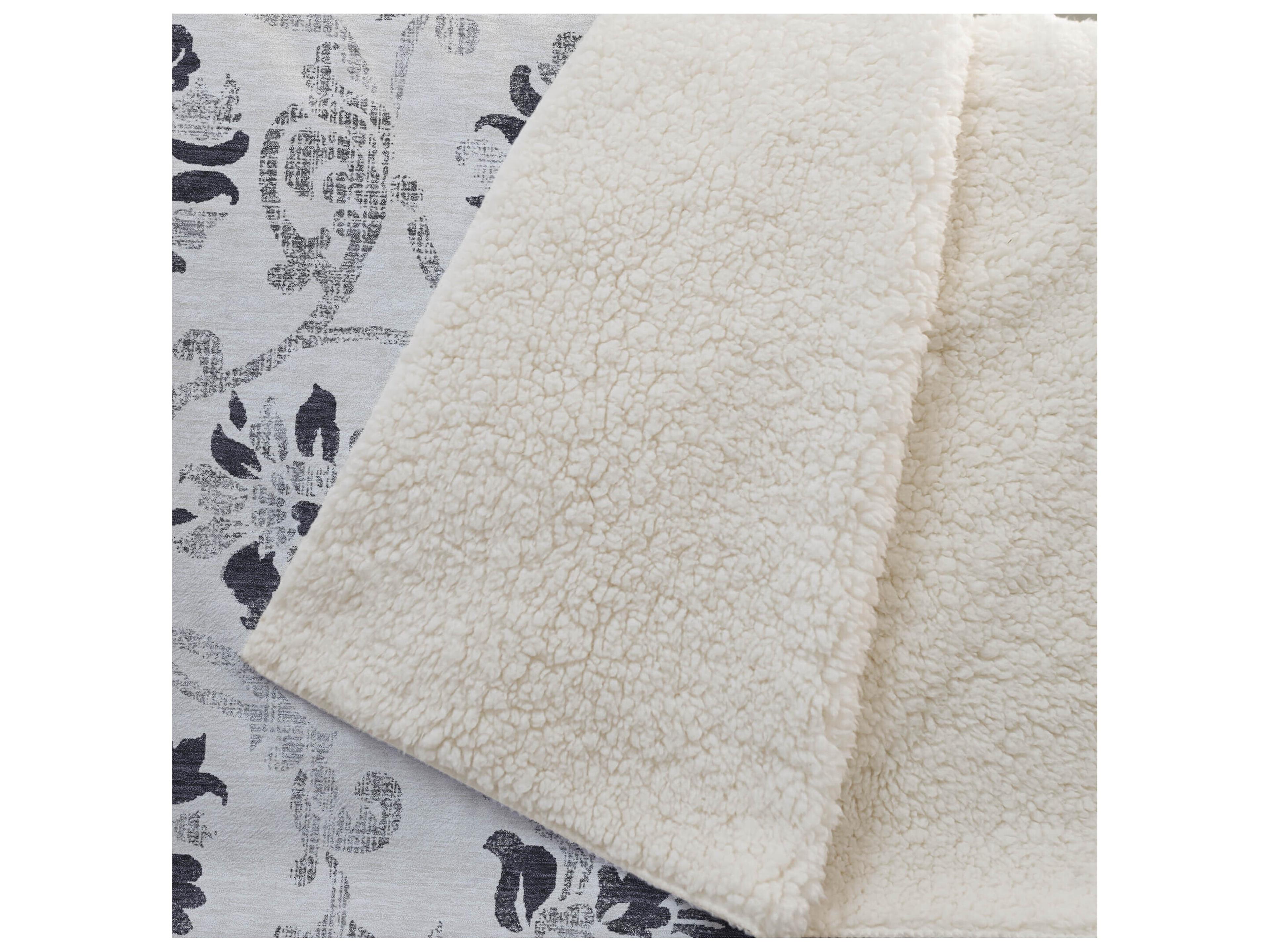 Dalyn Sherpa Black Polyester Throw