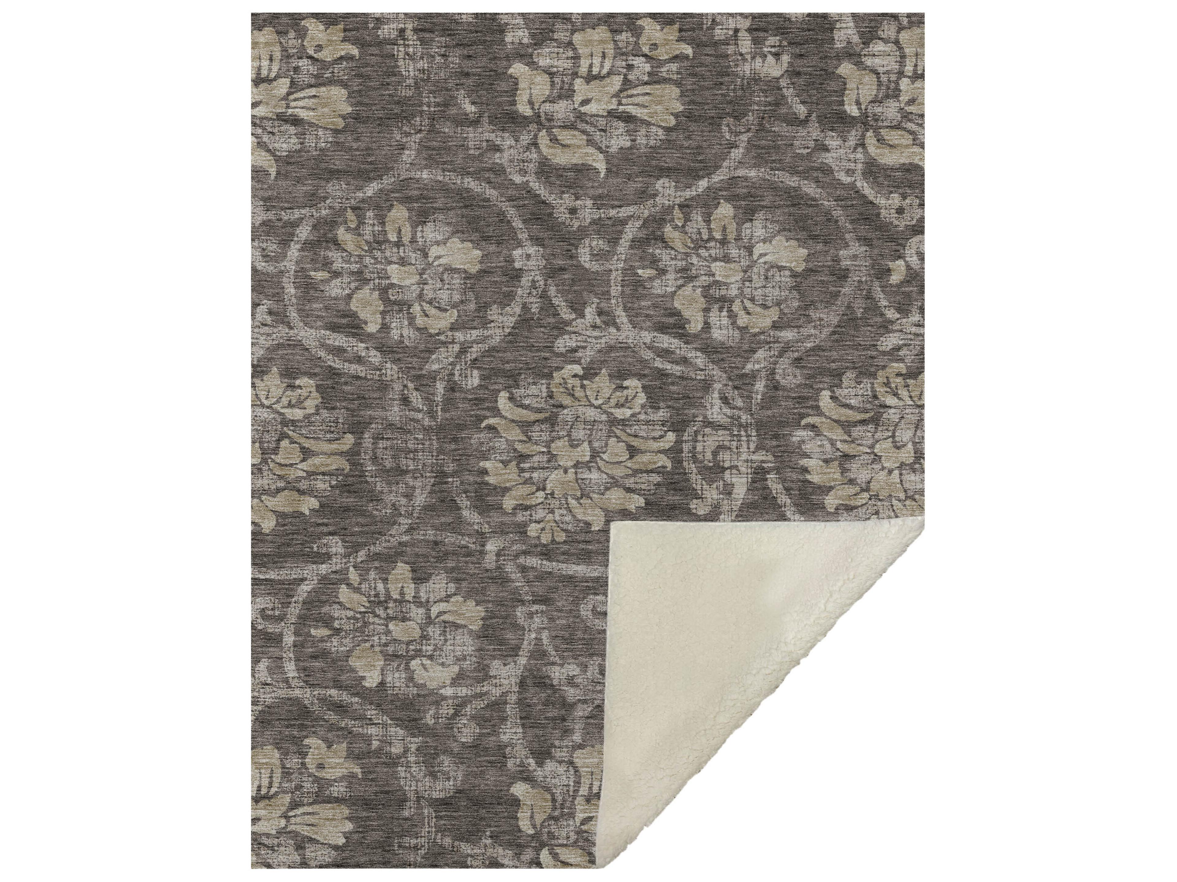 Sherpa Brown Polyester Throw